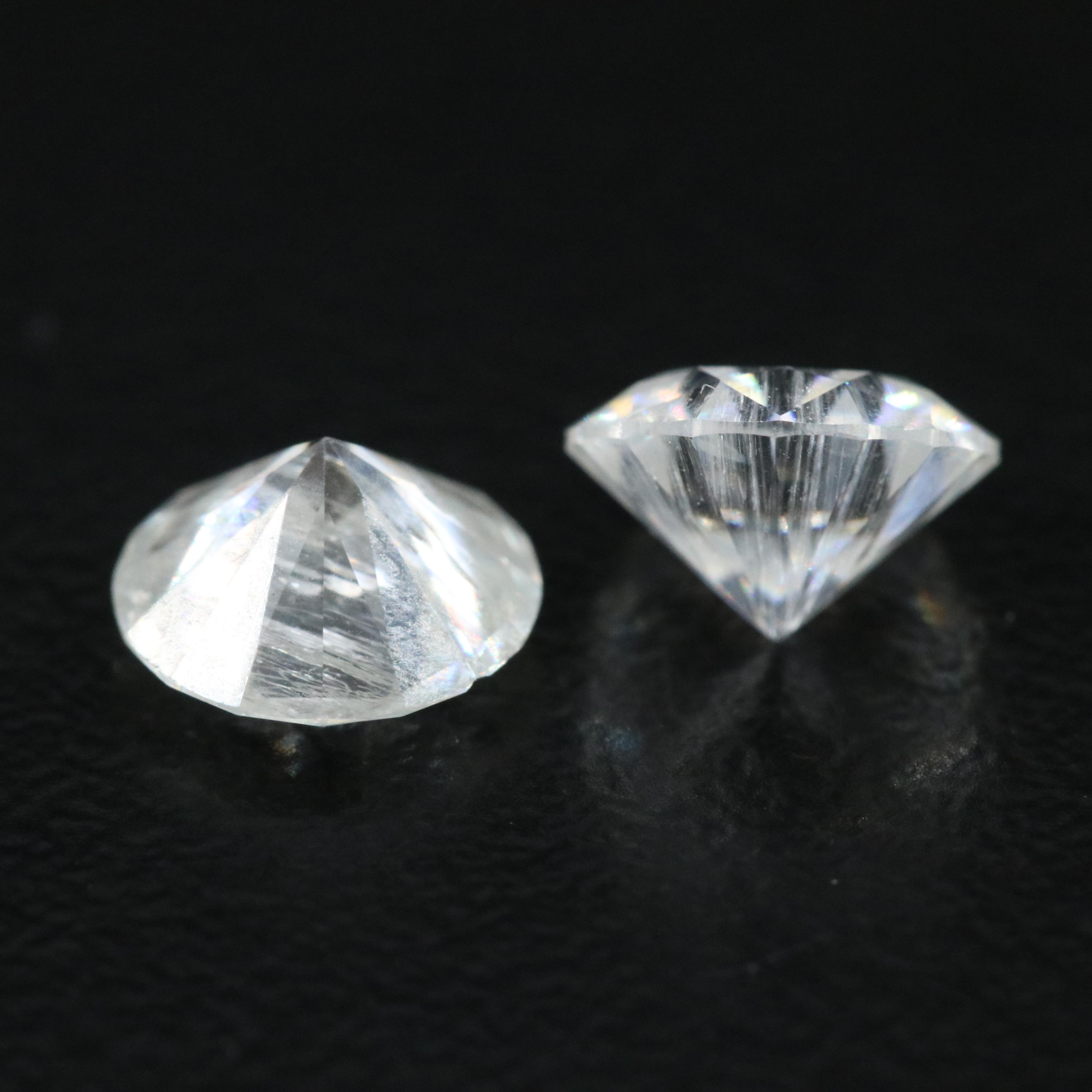 Loose 1.89 CTW Matched Pair of Moissanites