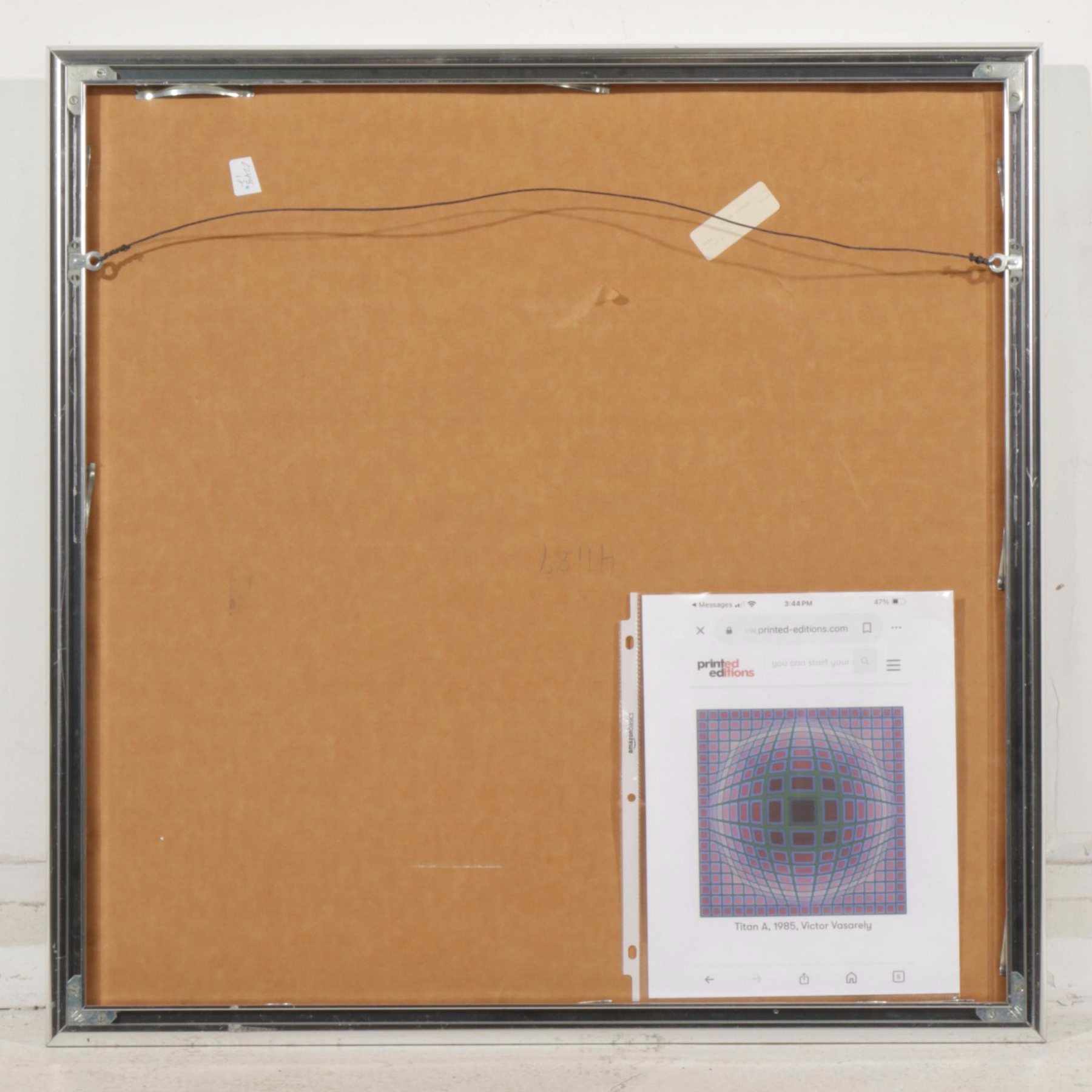 Victor Vasarely Op Art Serigraph "Titan A," 1985