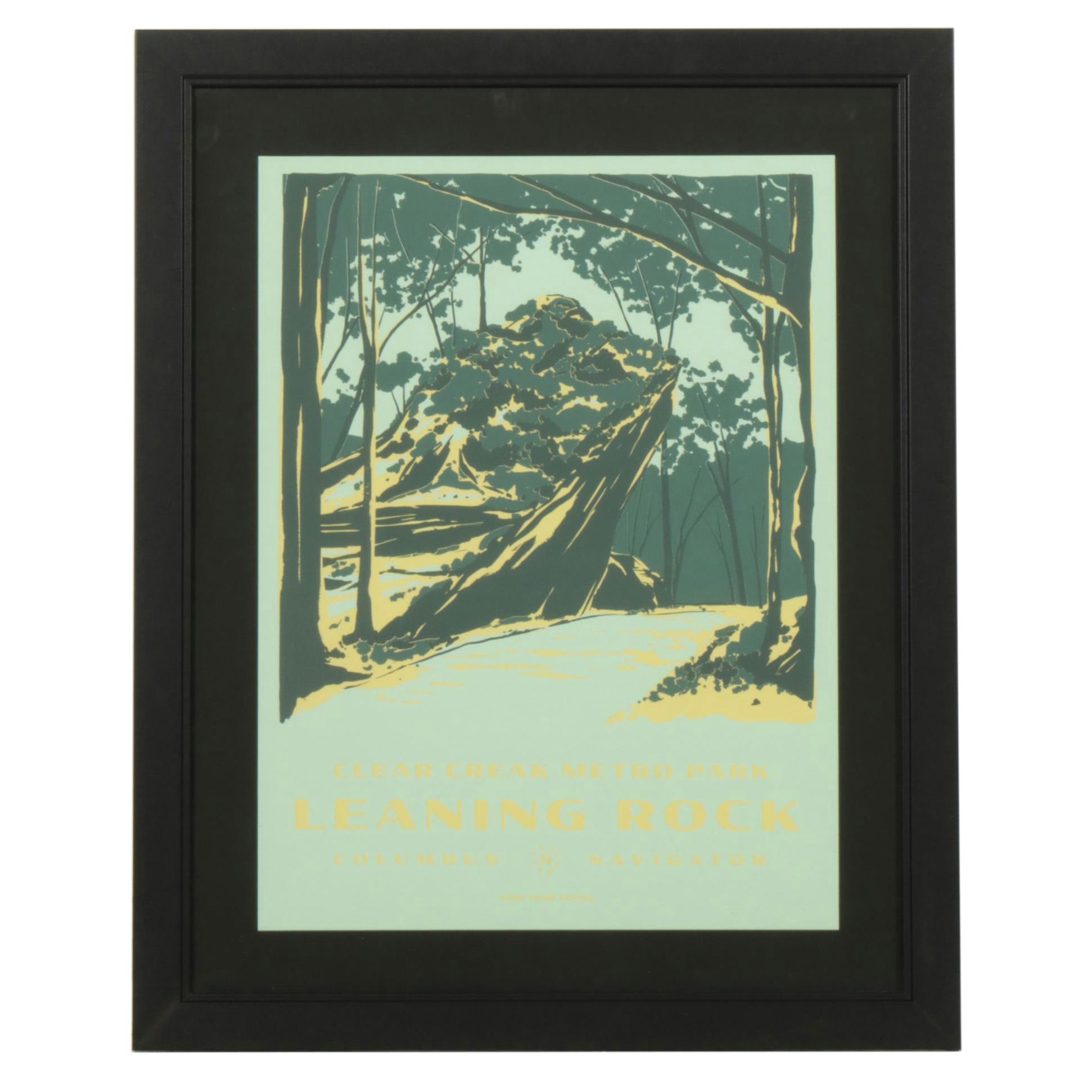 Clear Creek Metro Park Silkscreen Poster Designed by Remo Remoquillo