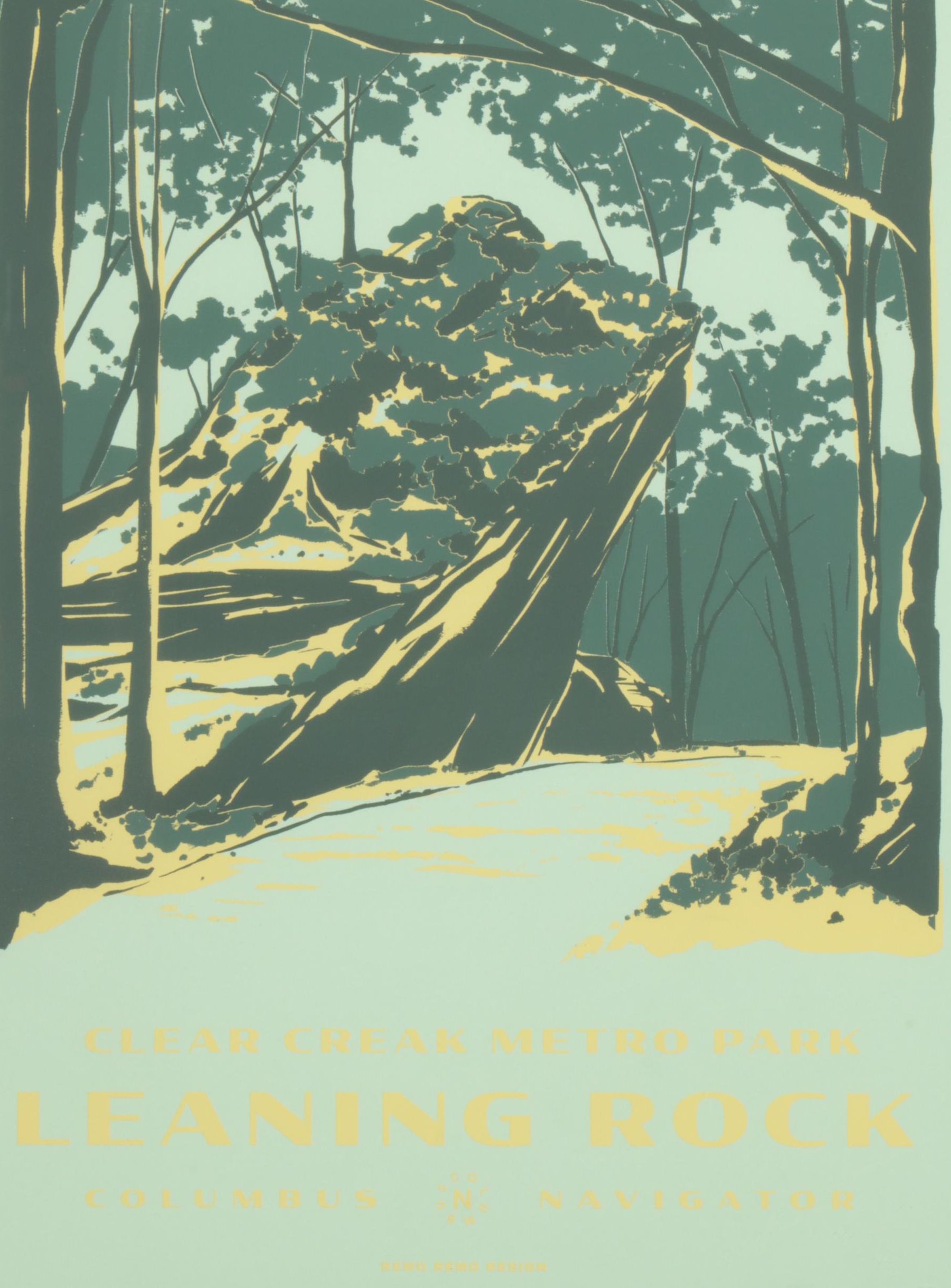 Clear Creek Metro Park Silkscreen Poster Designed by Remo Remoquillo
