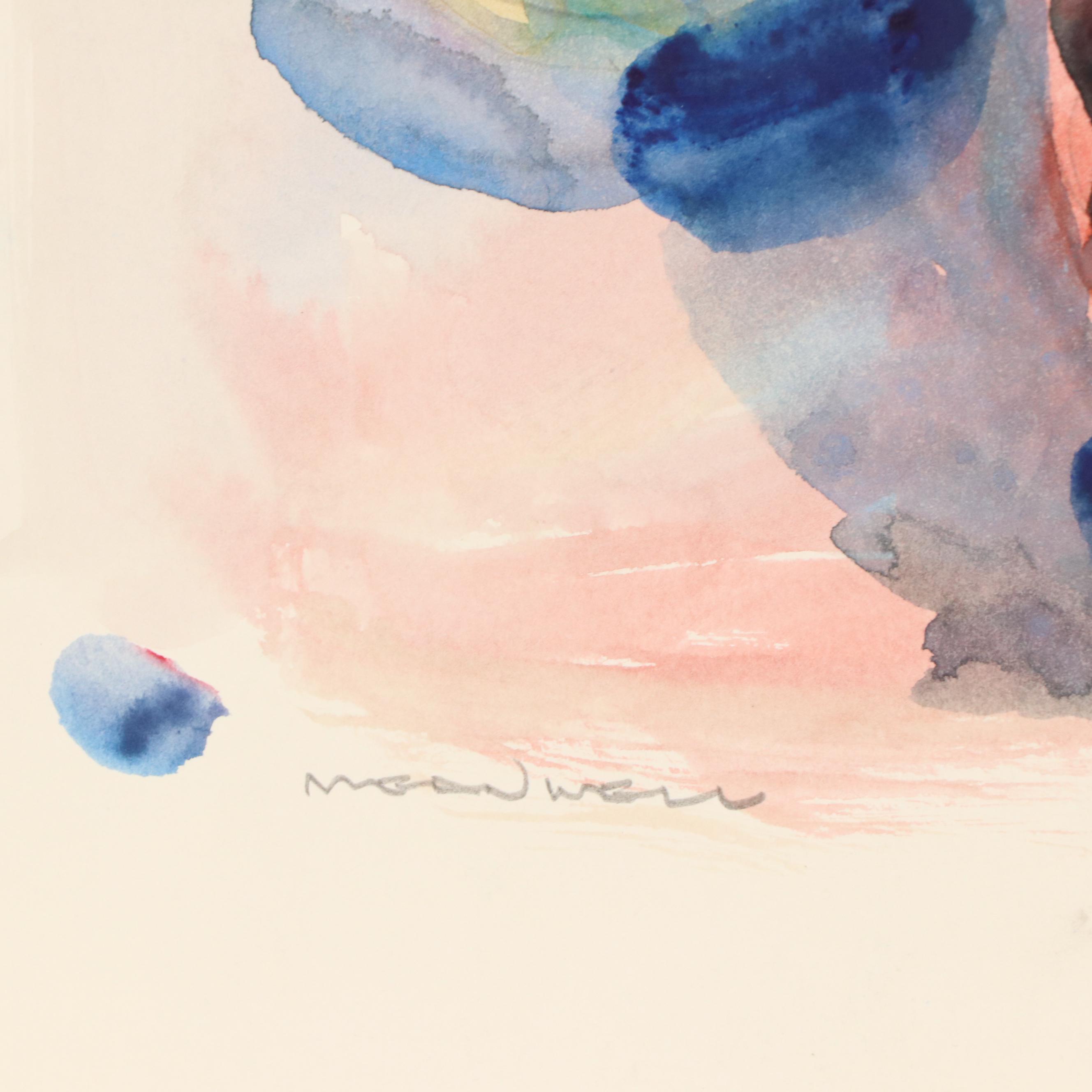 Jack Meanwell Modern Still Life Watercolor Painting, Late 20th Century