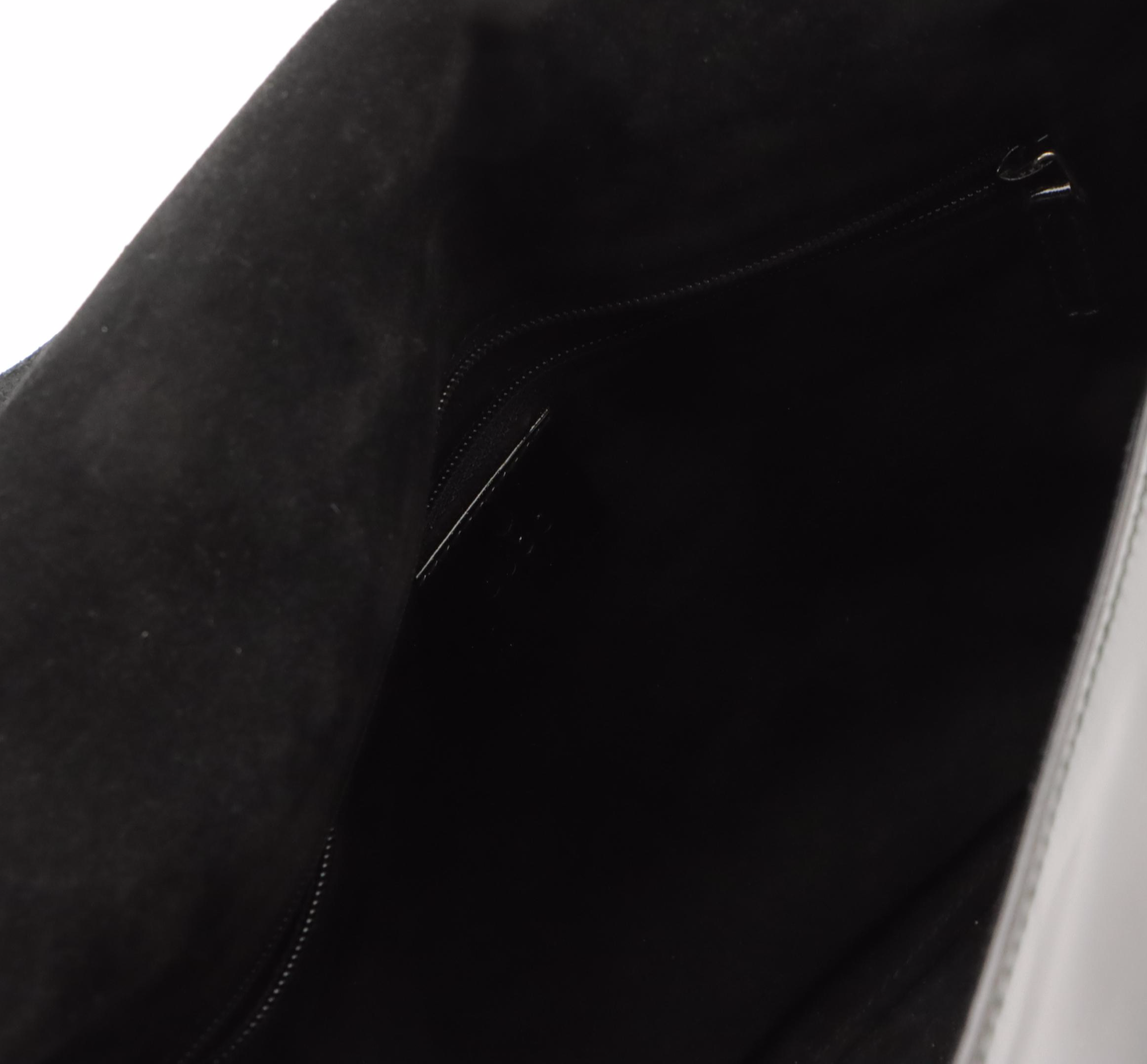 Gucci by Tom Ford Black Patent Leather Metal Strap Shoulder Bag