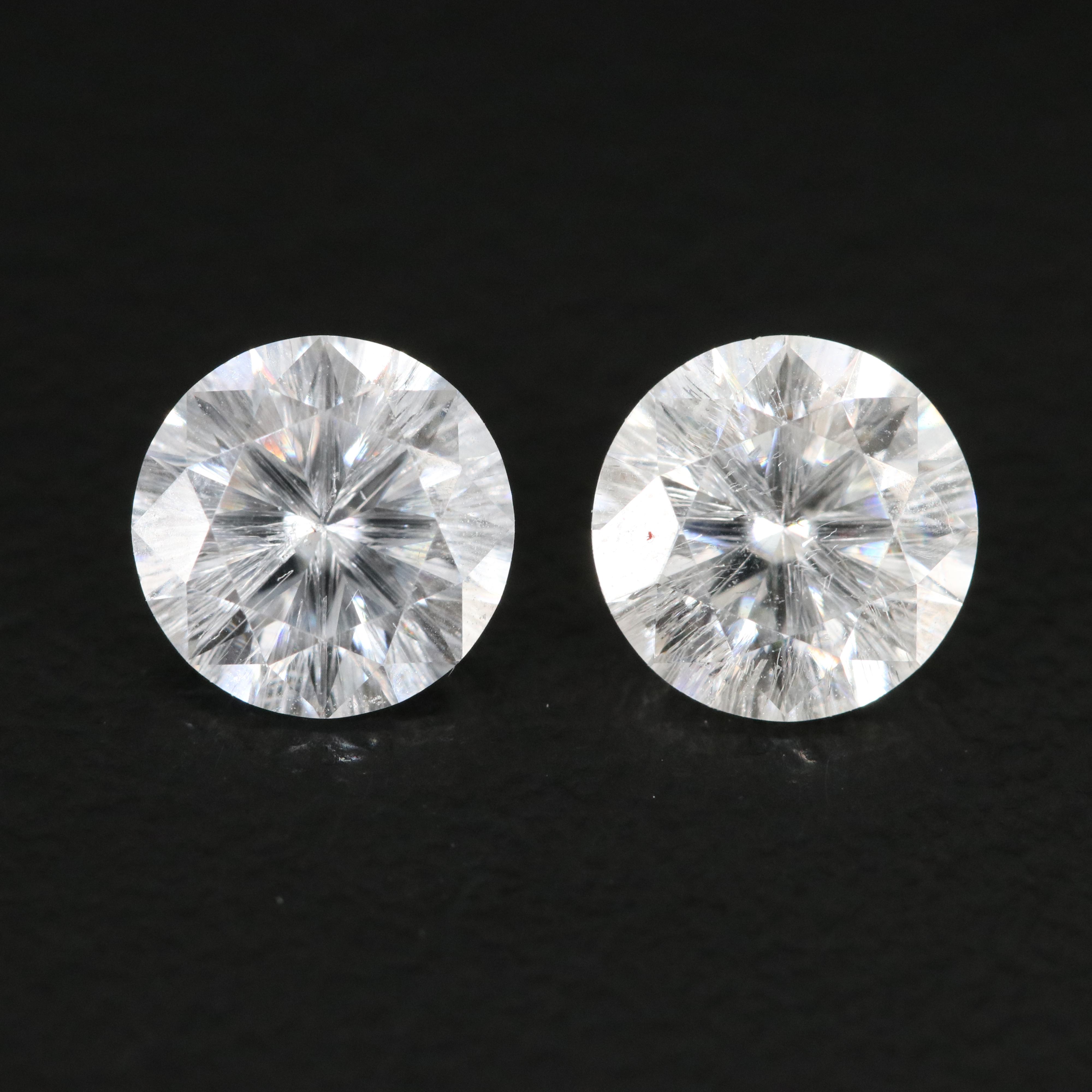 Loose 1.92 CTW Matched Pair of Moissanites