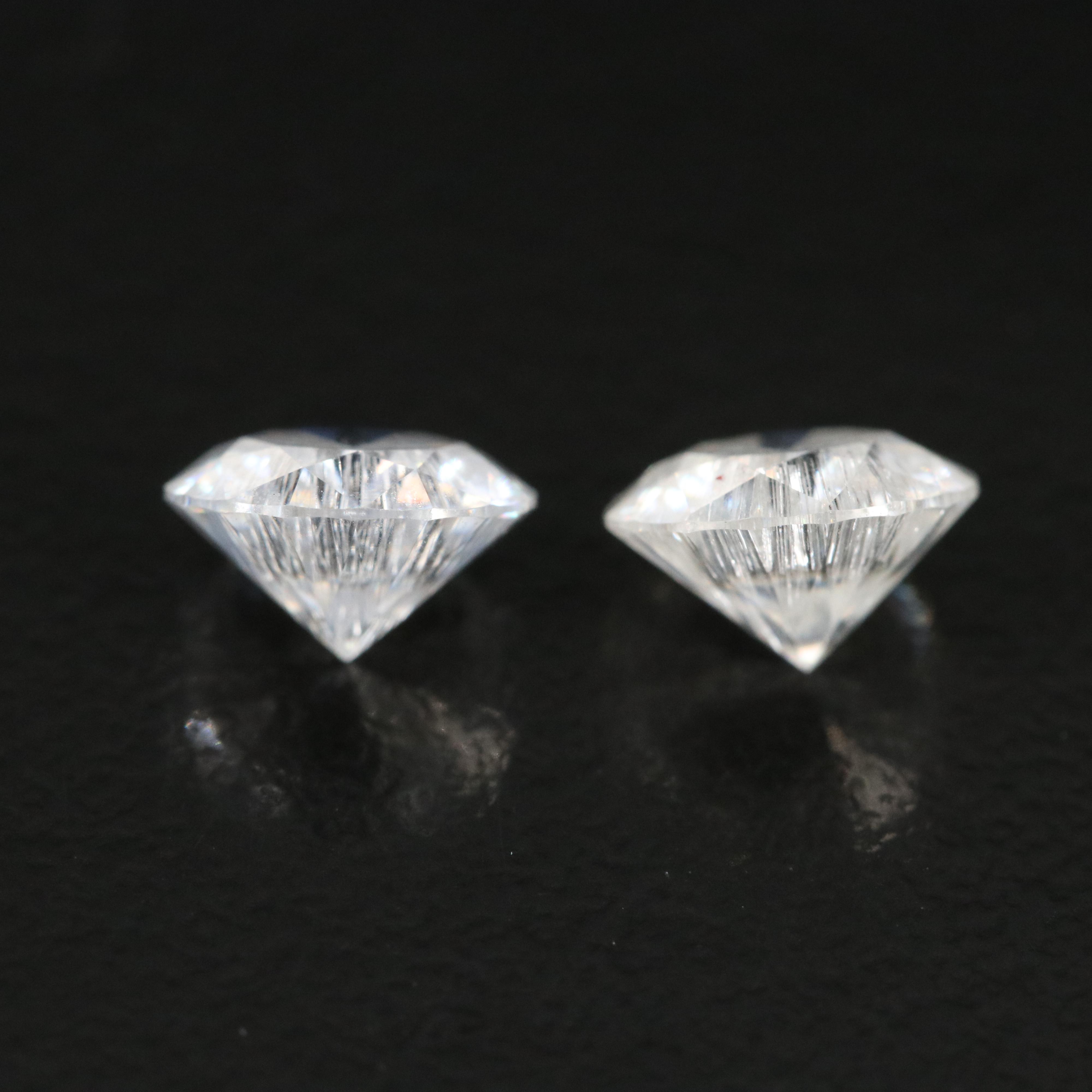 Loose 1.92 CTW Matched Pair of Moissanites