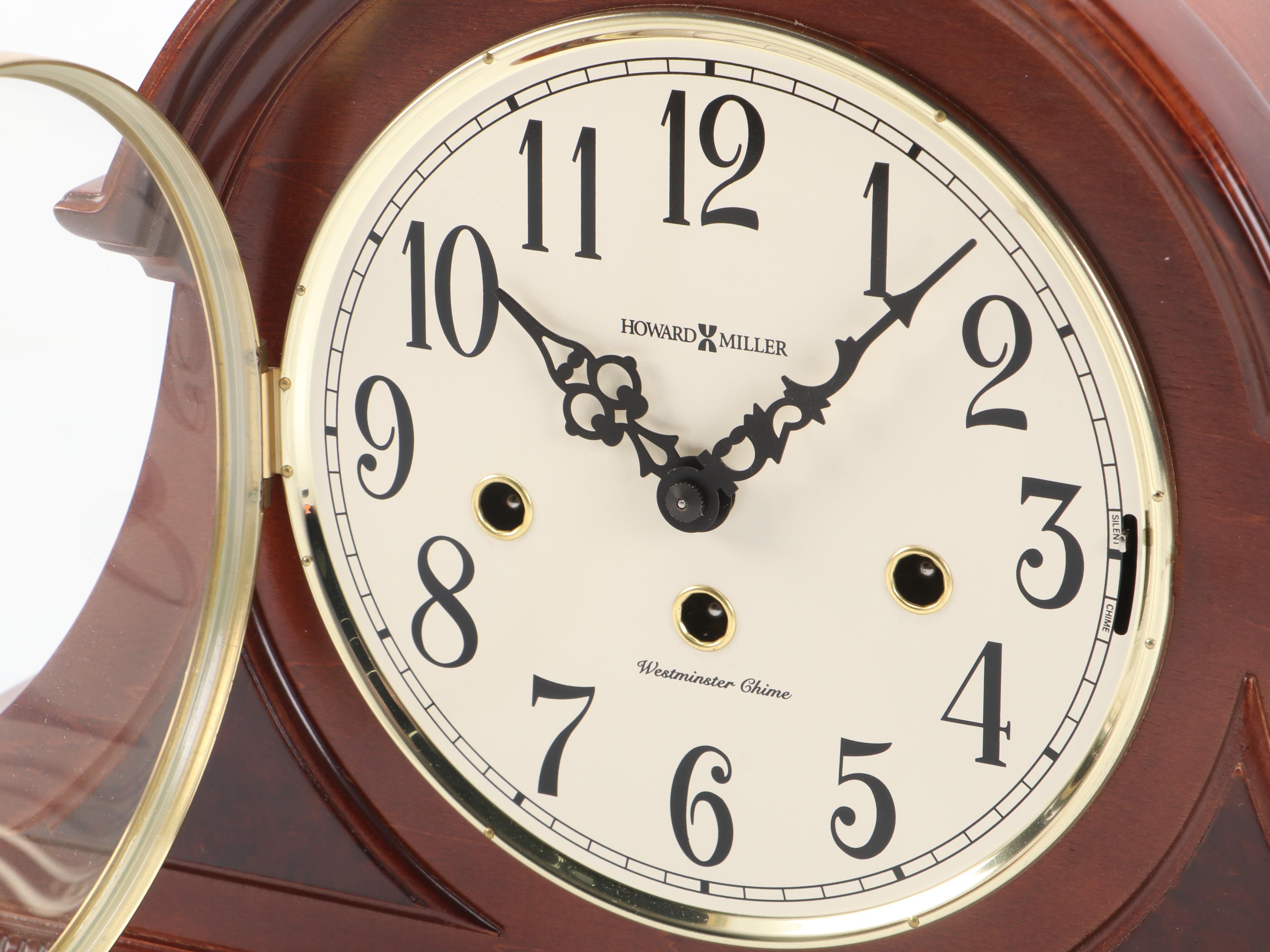 Howard Miller Carson Napoleon Hat Mantel Clock