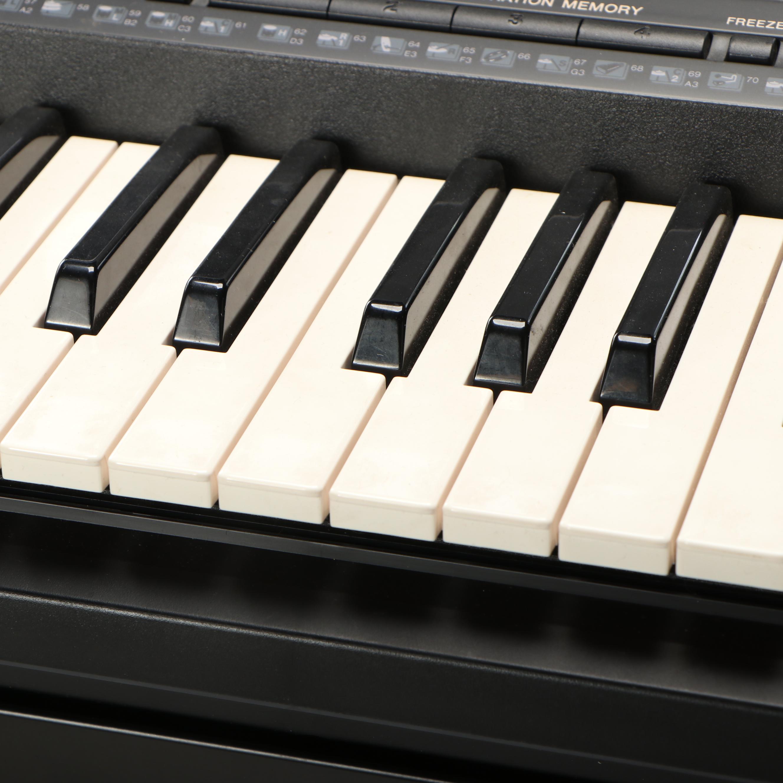 Yamaha PSR-530 Portable Electronic Synthesizer Keyboard, Stand & Cartridges