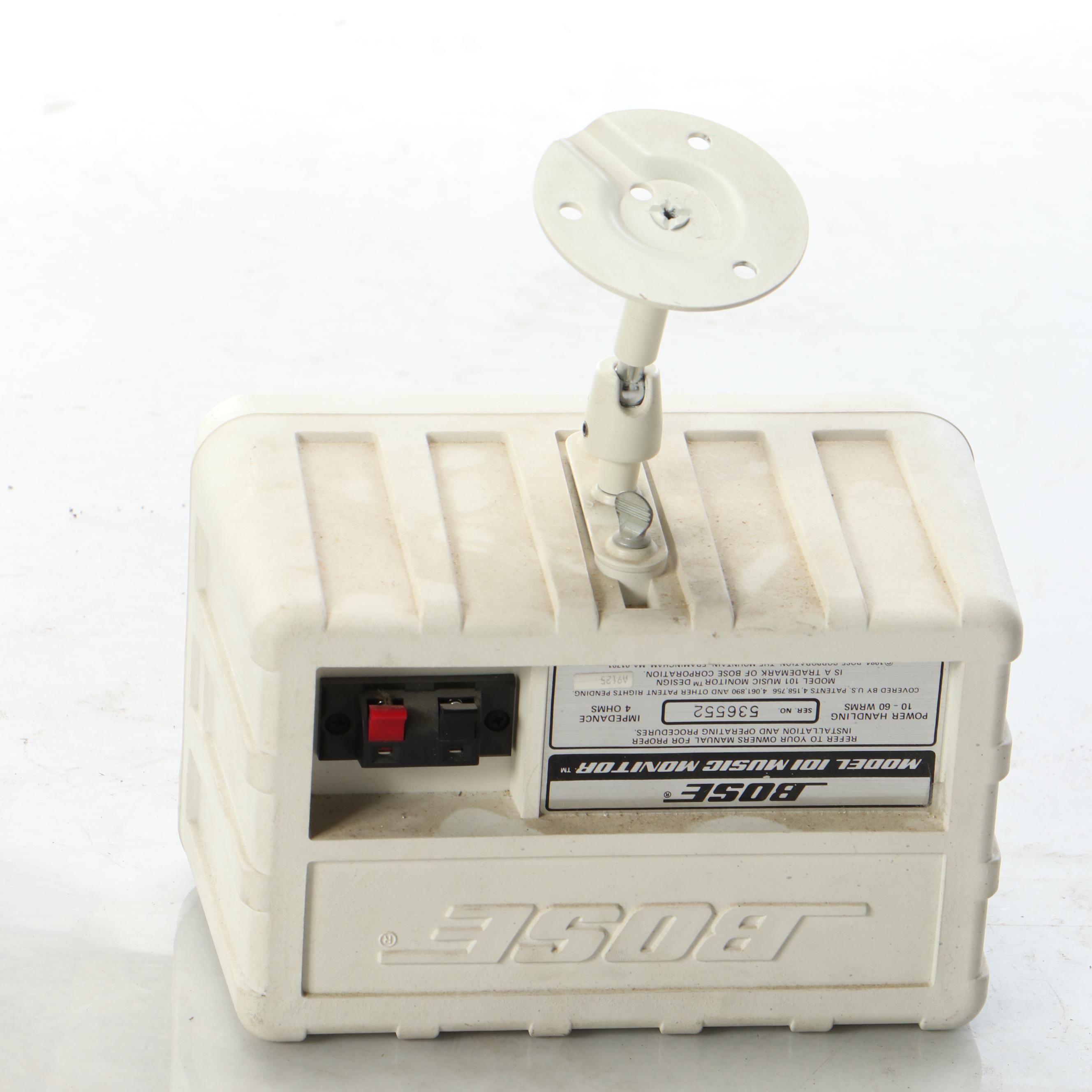 Three Bose Model 101 Music Monitor Surface Mount Speakers