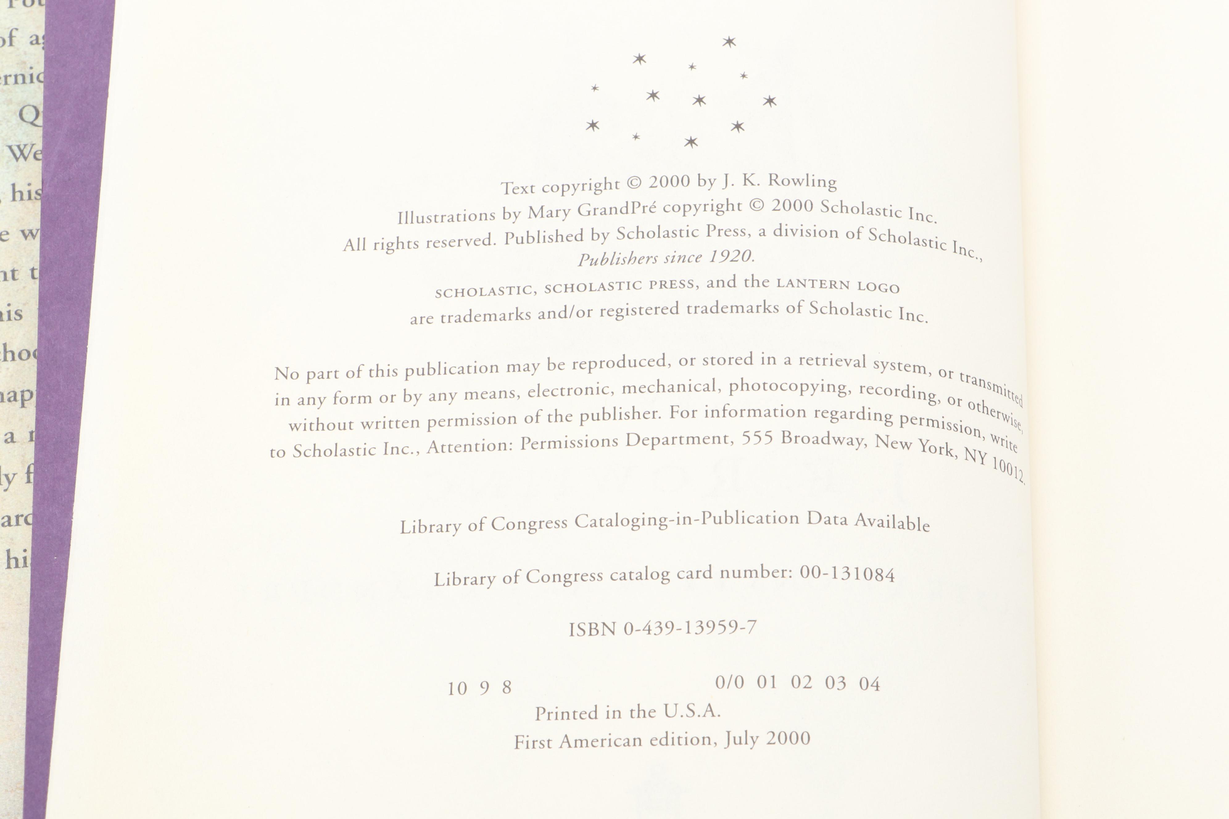 First American Edition "Harry Potter" Complete Series by J. K. Rowling