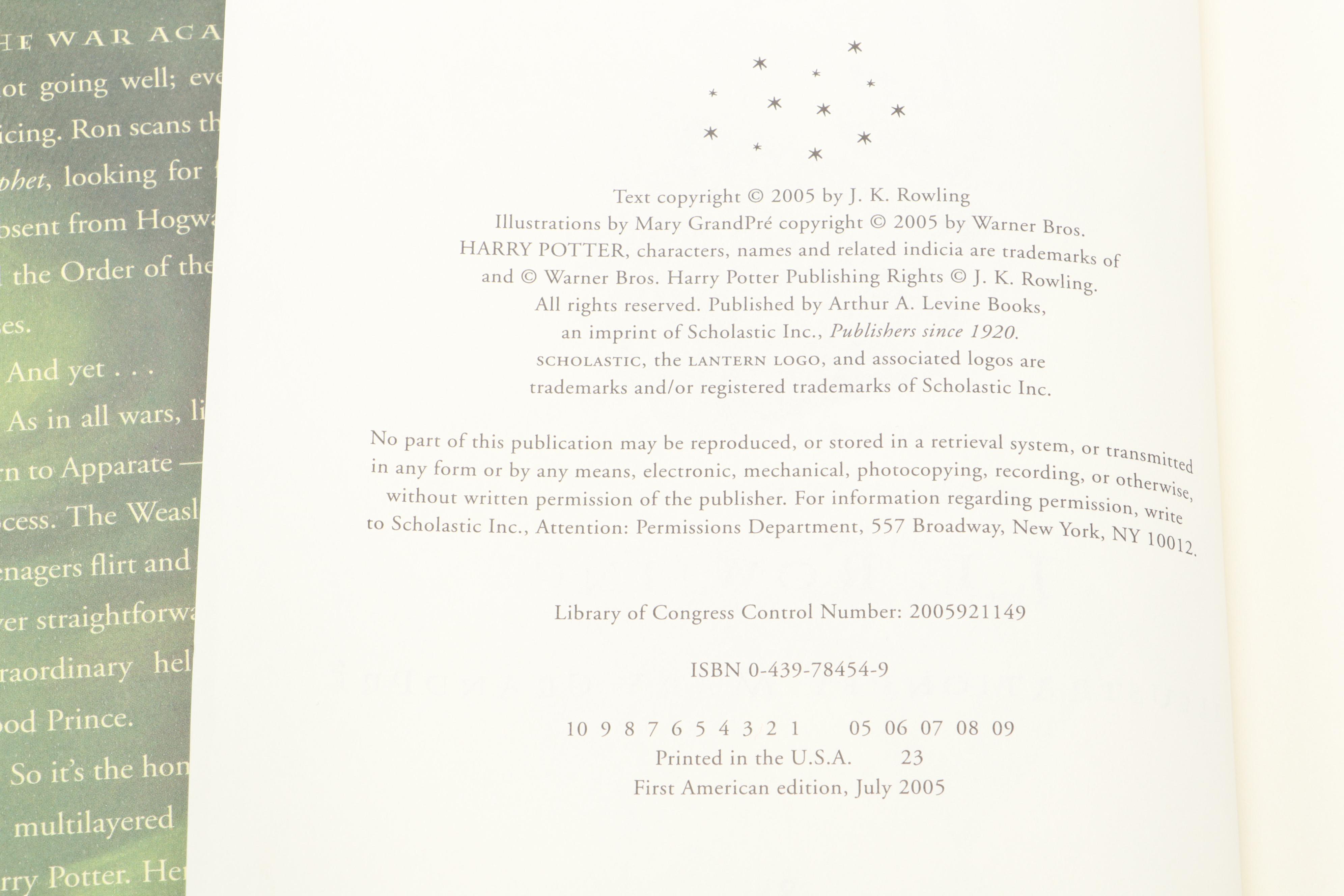 First American Edition "Harry Potter" Complete Series by J. K. Rowling