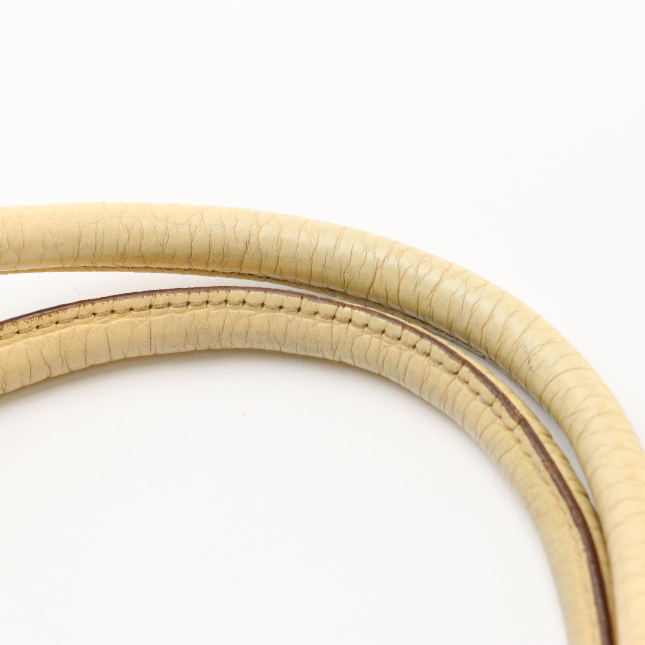 Prada Zippered Shoulder Satchel in Buttercream Grained Leather