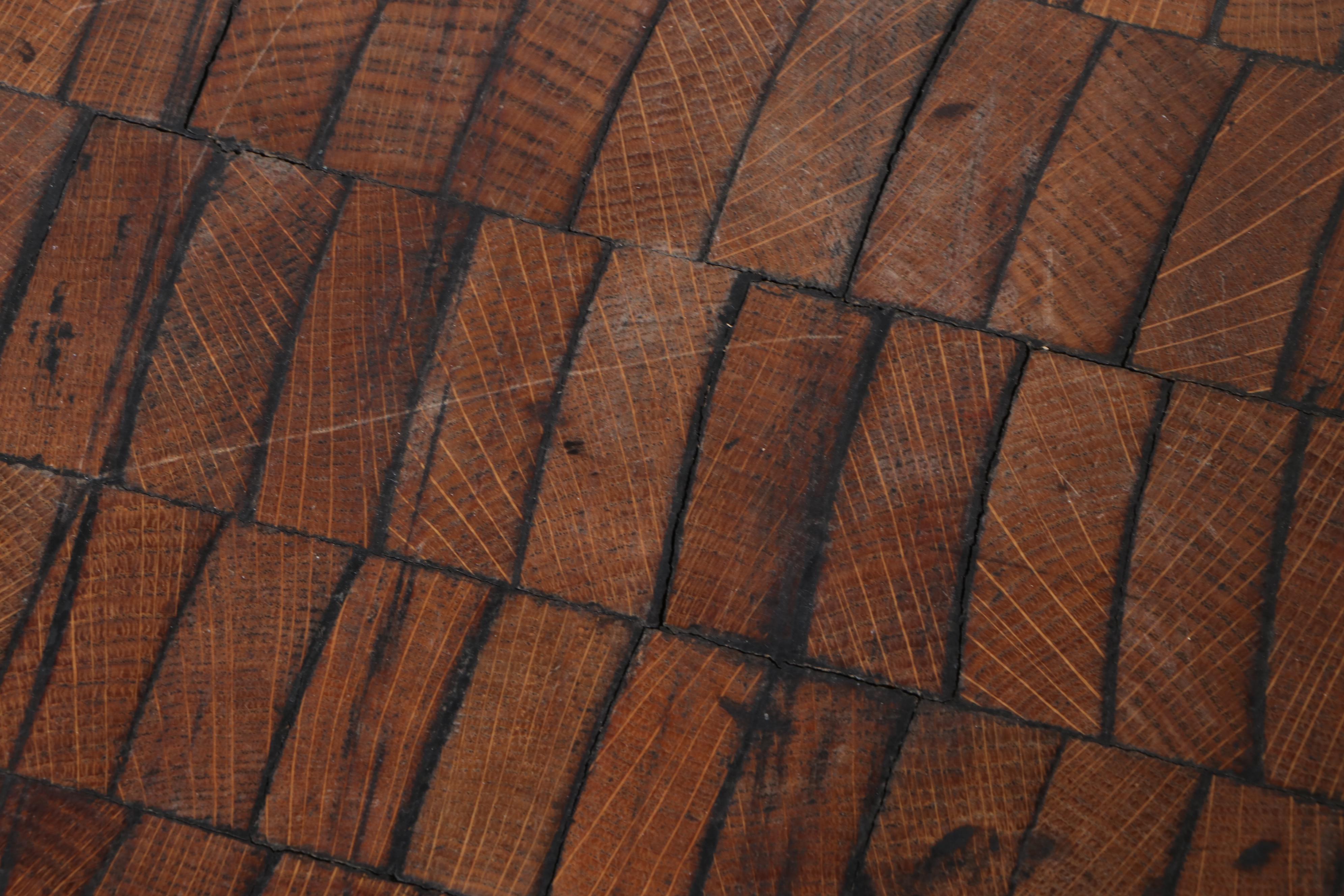 The Barrel Market Reclaimed Oak Barrel Stave Kitchen Butcher Block Table