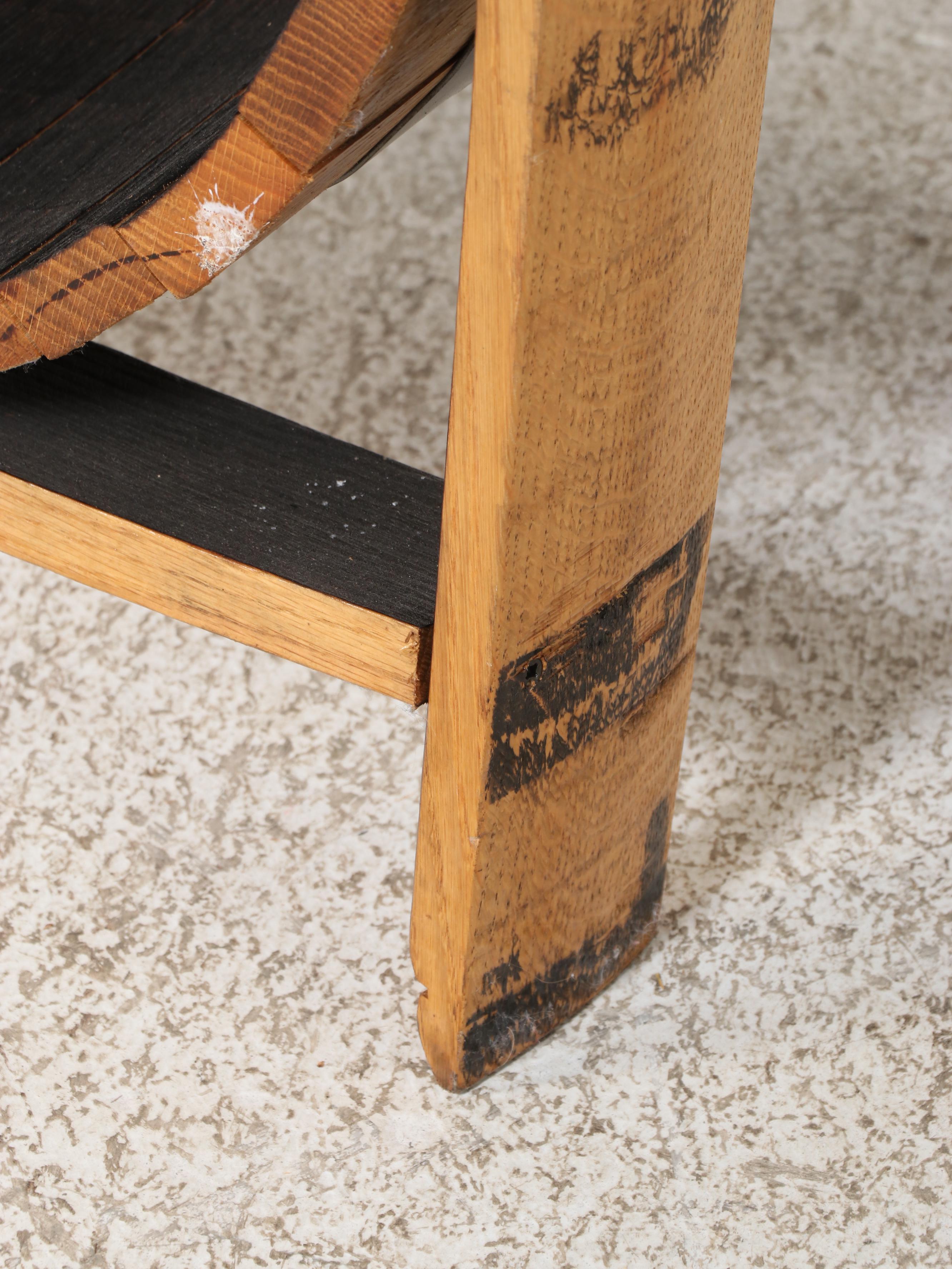 The Barrel Market Amish Made Charred White Oak Bourbon Barrel Bar with Counter