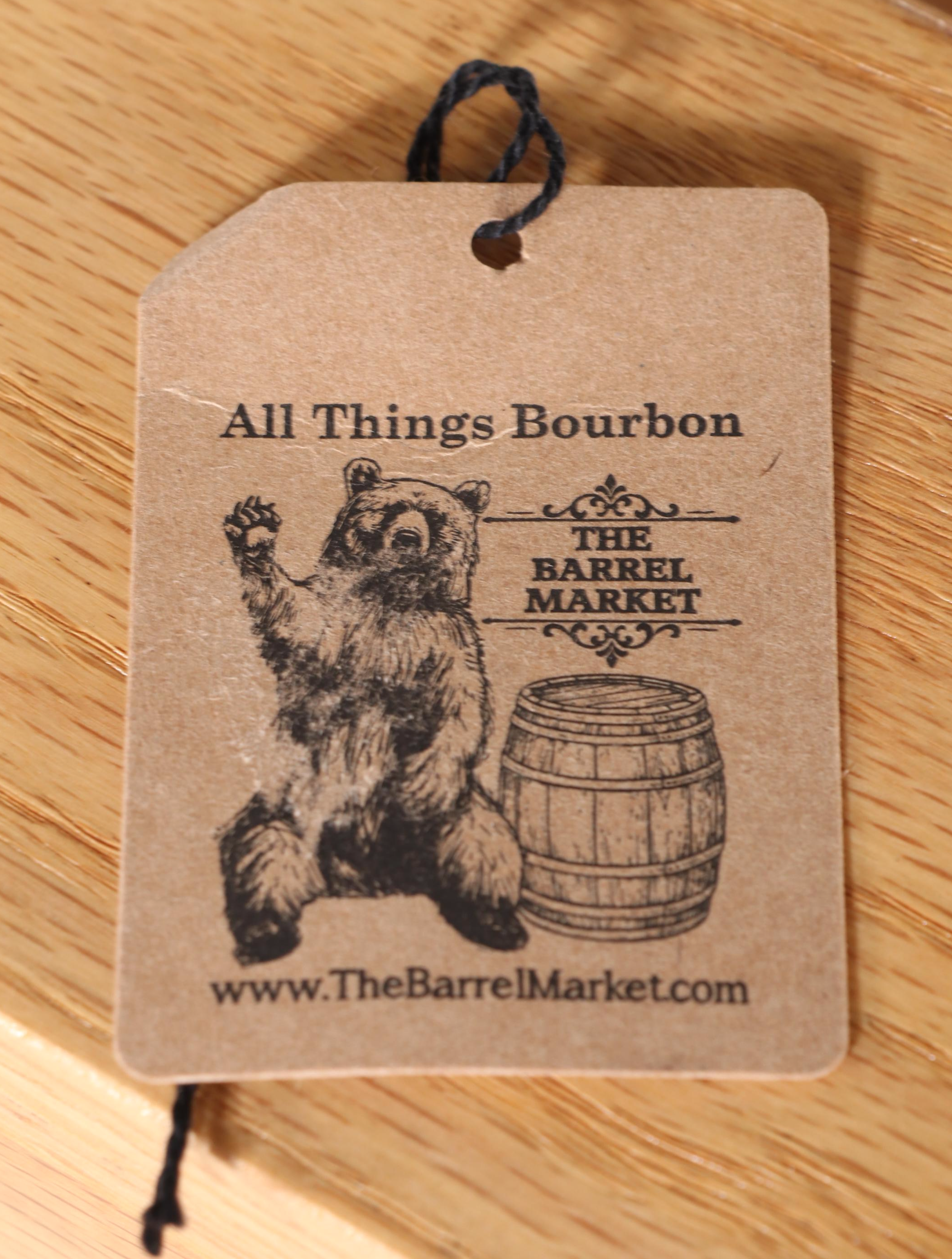 The Barrel Market Amish Made Charred White Oak Bourbon Barrel Bar with Counter