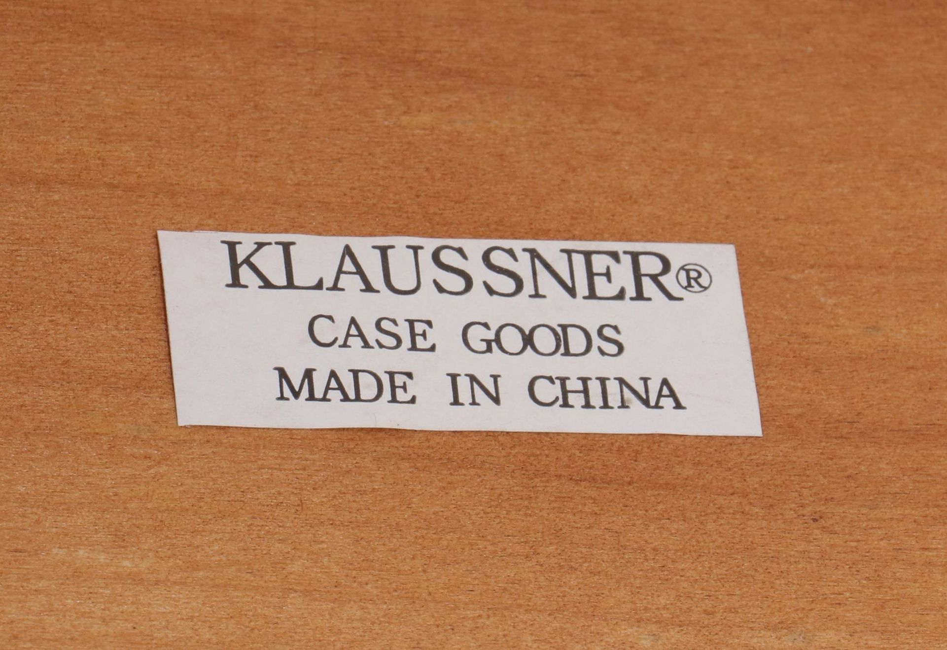 Klaussner Regency Style Mahogany-Stained and Glass Top Coffee Table