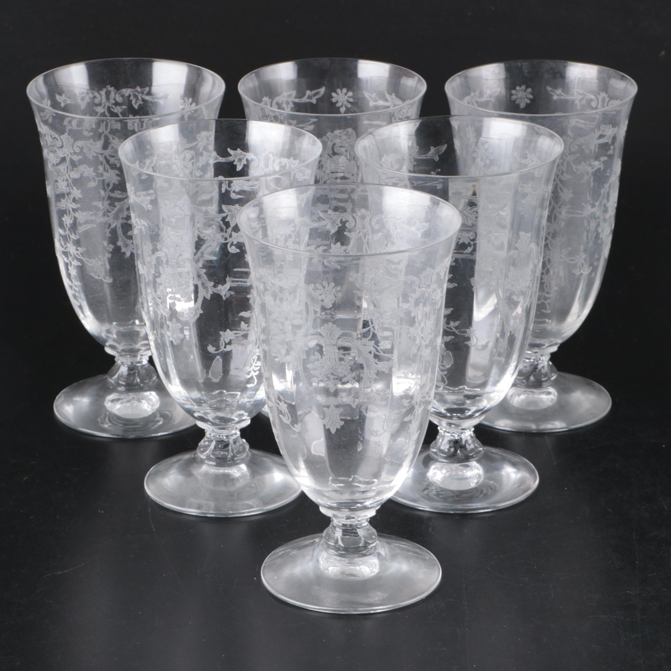 Colony "Lily of the Valley" Wine Glasses with Lenox "Navarre" and Other Stemware