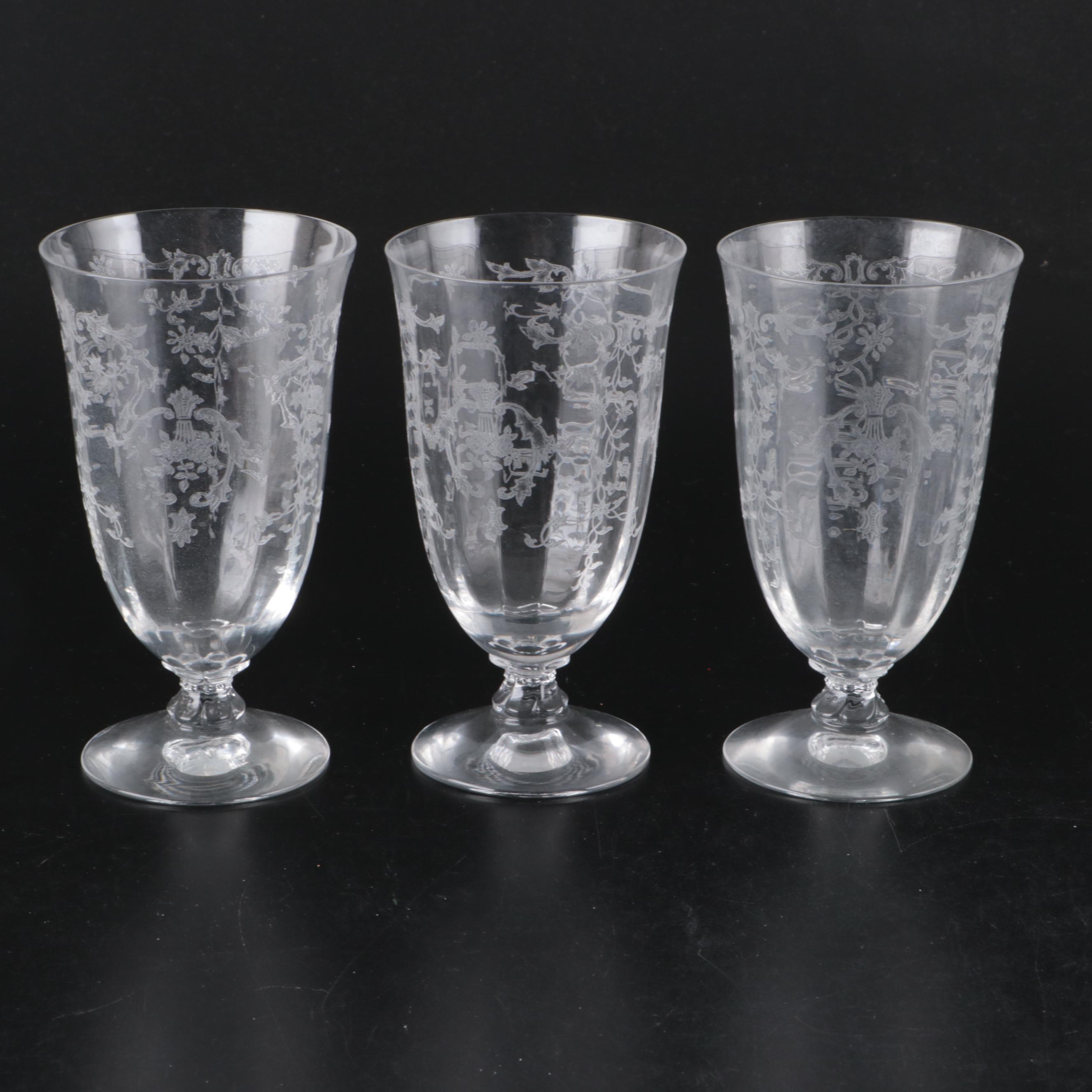 Colony "Lily of the Valley" Wine Glasses with Lenox "Navarre" and Other Stemware