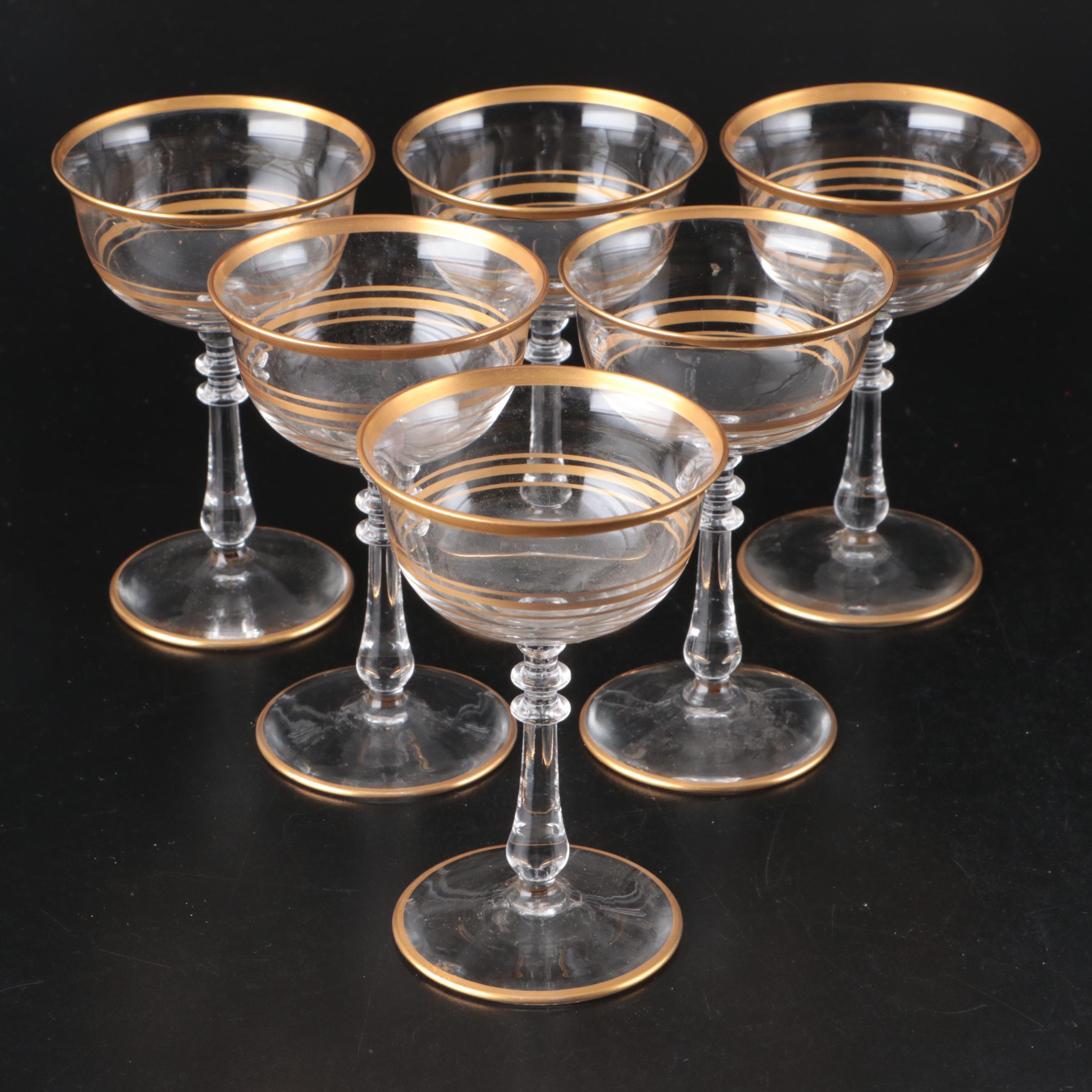 Colony "Lily of the Valley" Wine Glasses with Lenox "Navarre" and Other Stemware