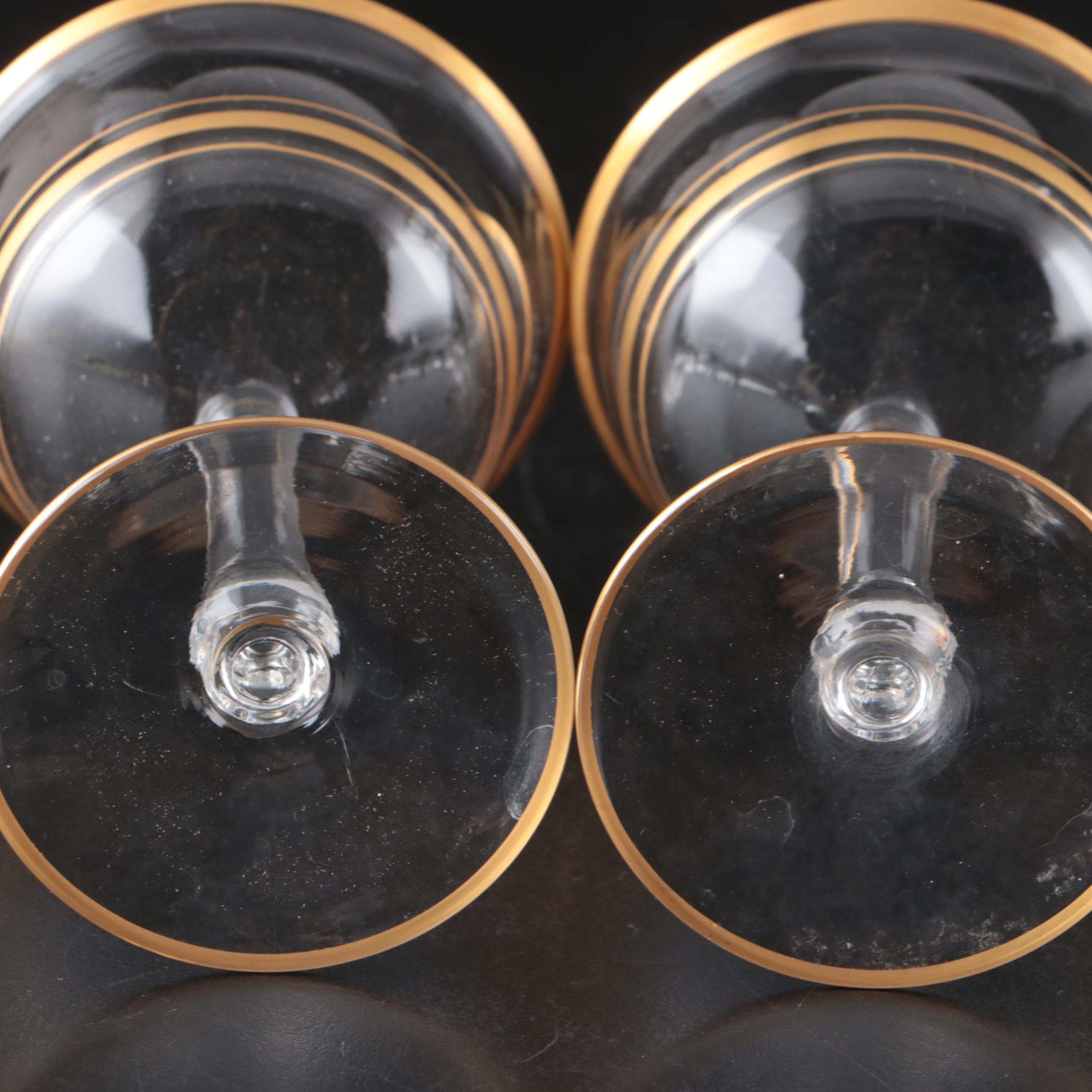 Colony "Lily of the Valley" Wine Glasses with Lenox "Navarre" and Other Stemware