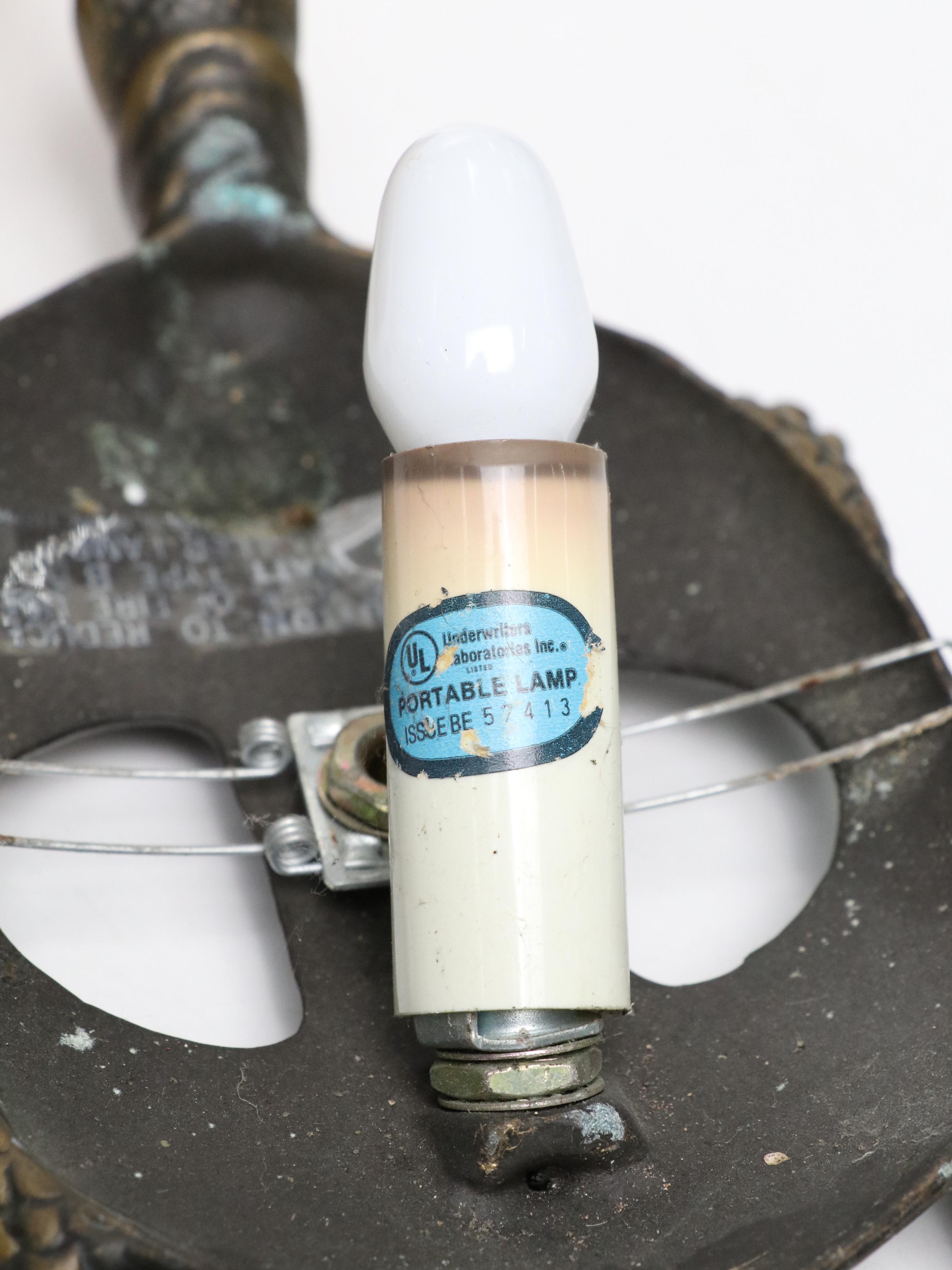 Andrea by Sadek Metal and Glass Turtle Night Light Accent Lamp