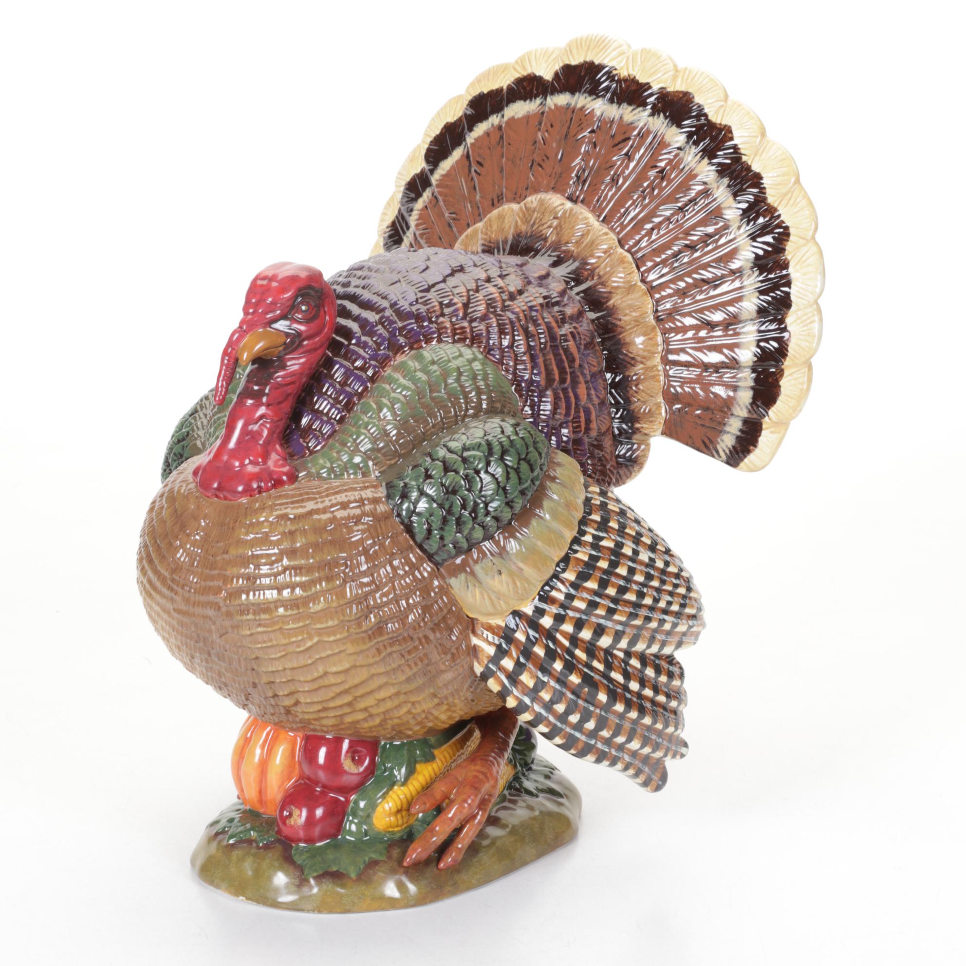 Department 56 Tom Turkey Ceramic Centerpiece
