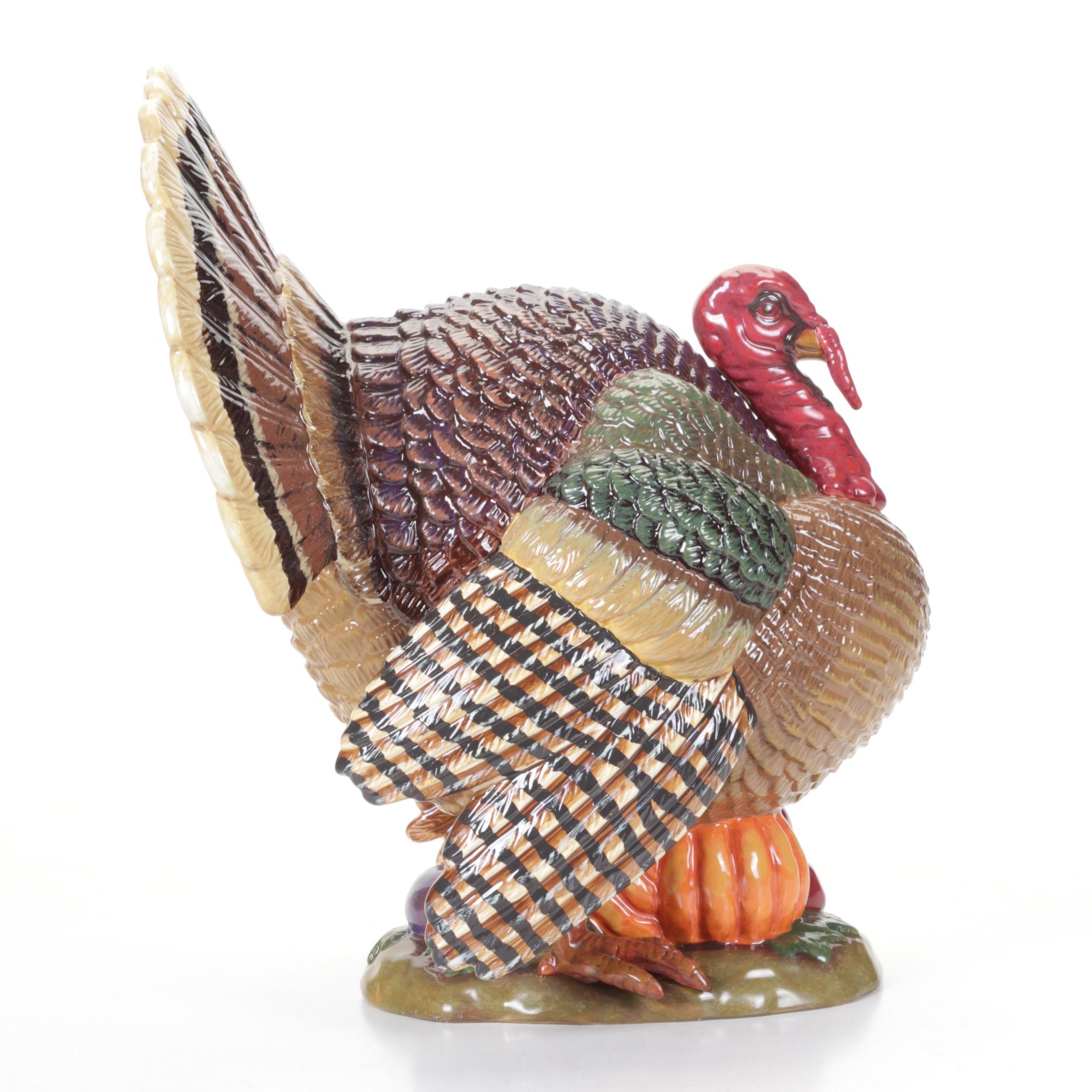 Department 56 Tom Turkey Ceramic Centerpiece