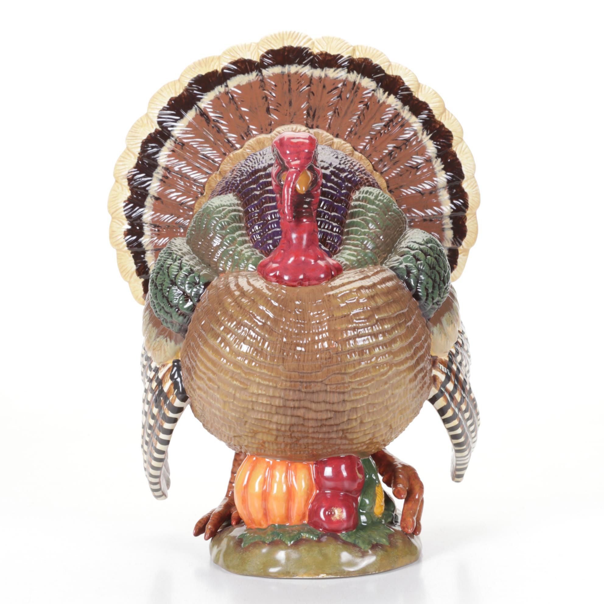 Department 56 Tom Turkey Ceramic Centerpiece