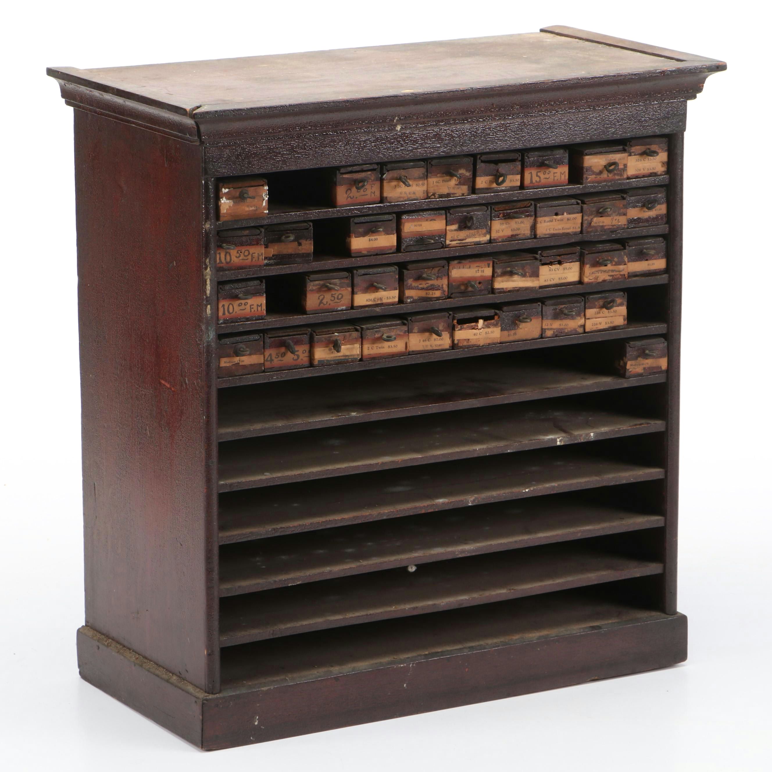 John Holland Pen Company Finished Wood Pen Display Cabinet
