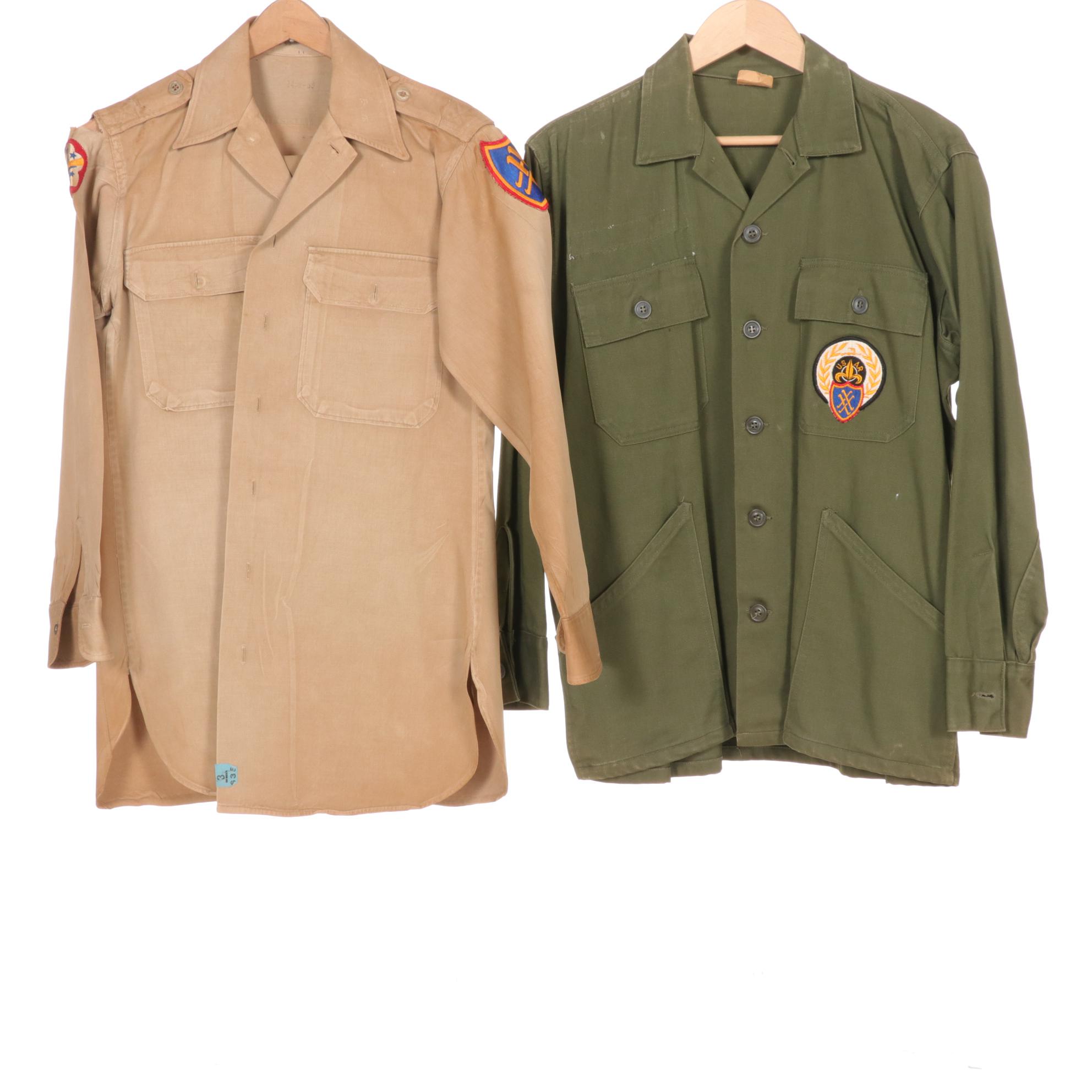 WWII Era U.S. Army Officer Dress Uniform with Set of Regulation Uniforms