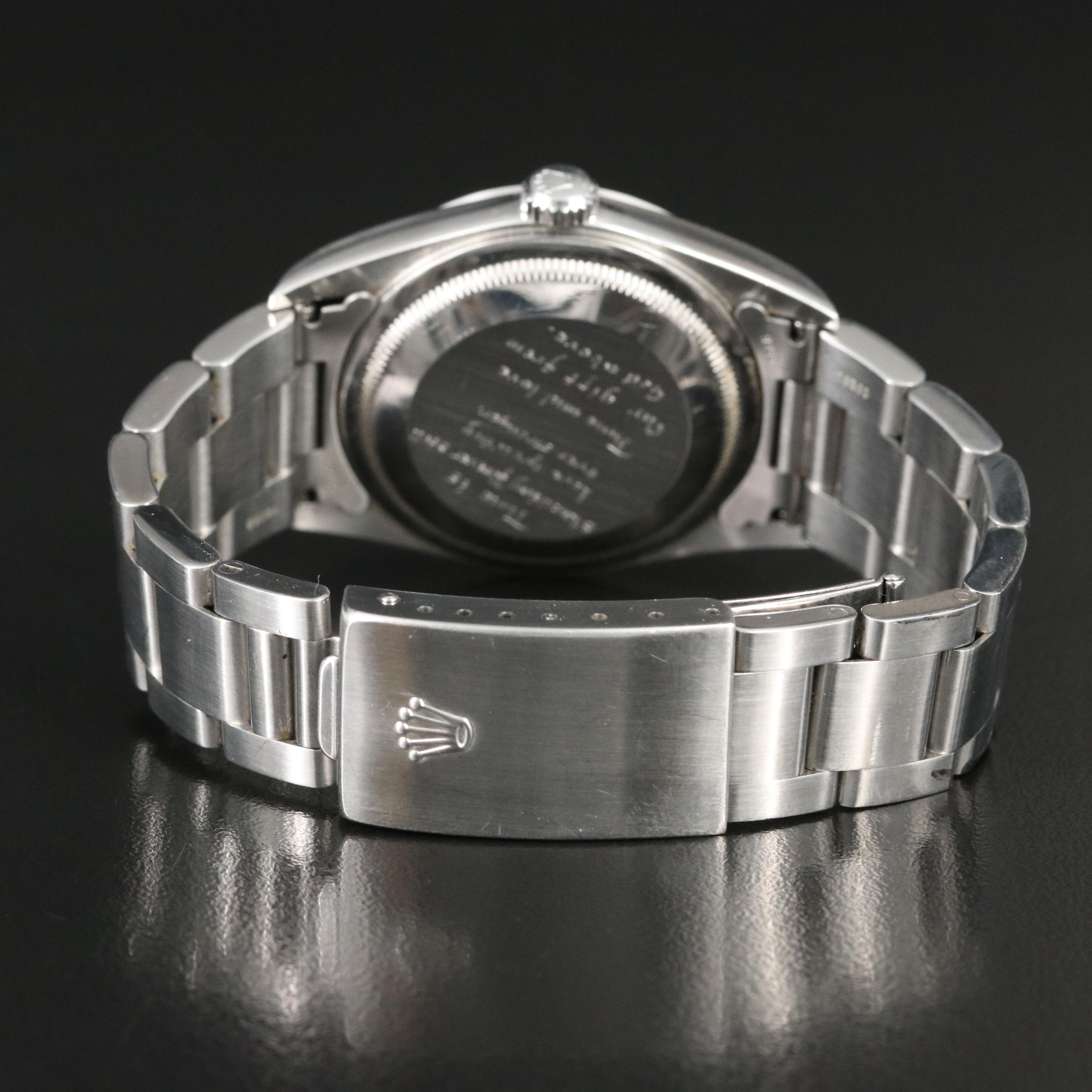 Rolex Datejust 16200 Custom Diamond Dial 36mm Steel Automatic Watch