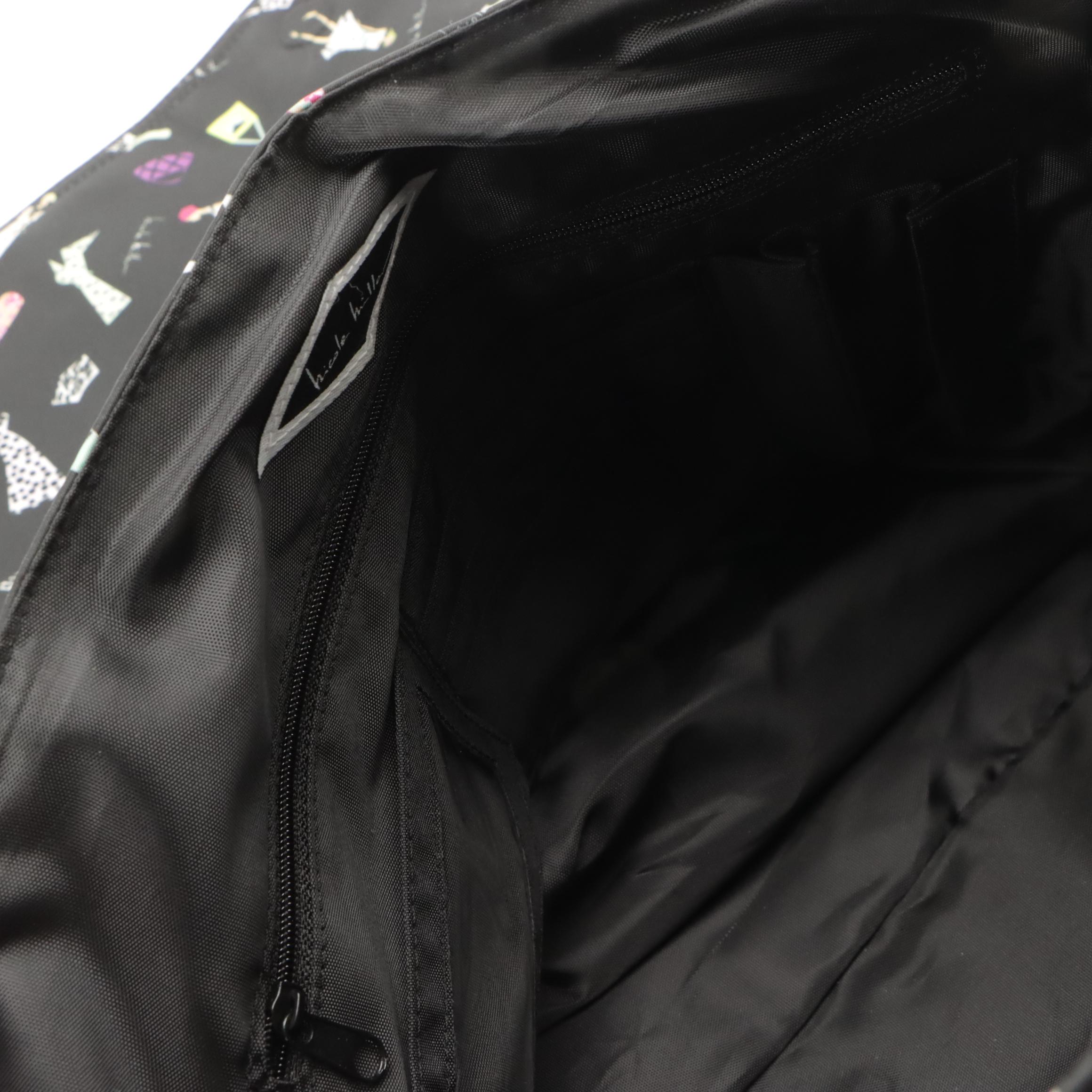 Nicole Miller Fashion Print Laptop Messenger Bag with Travel Umbrella