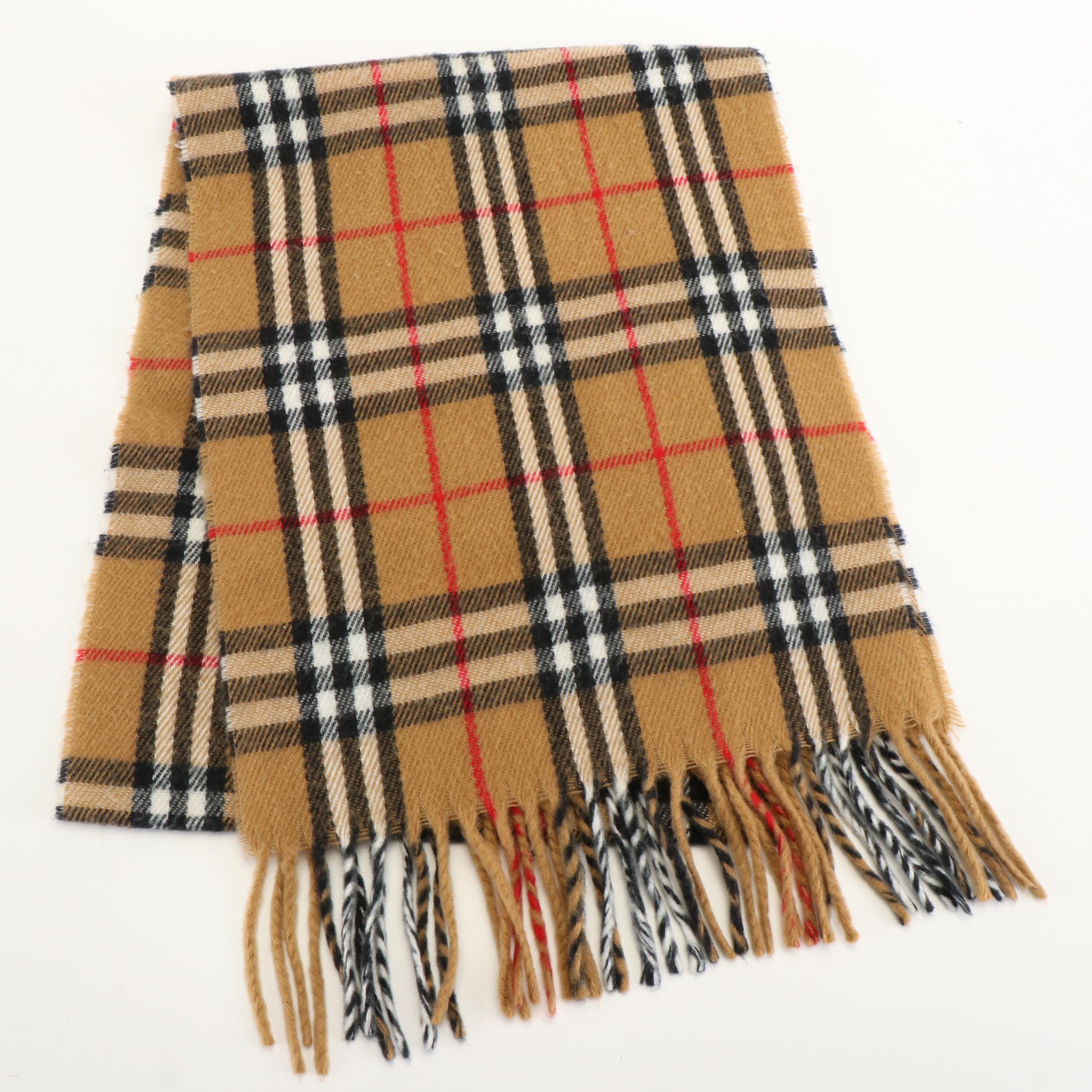 Burberrys House Check Scarf in Lambswool