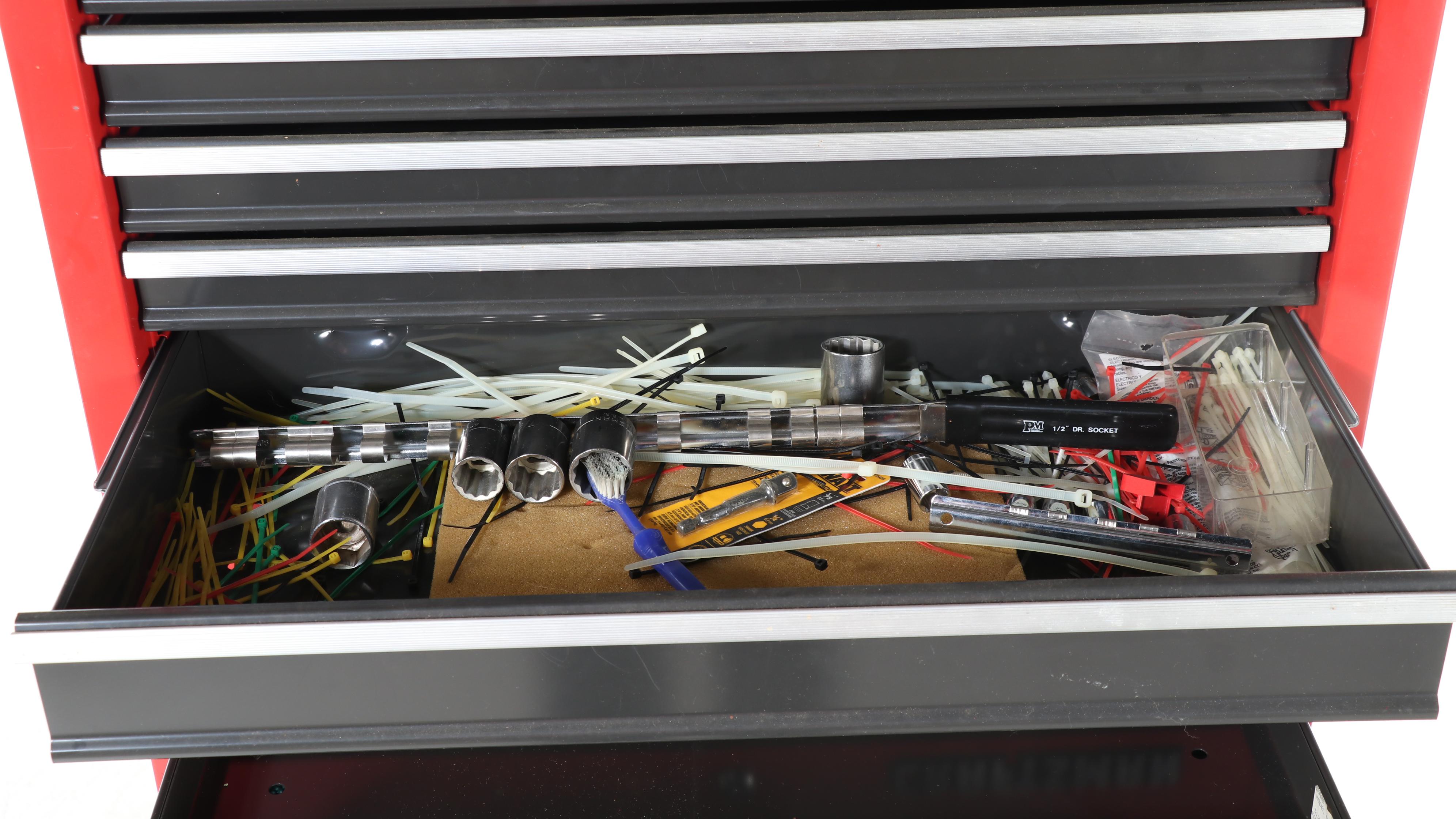 Craftsman Red Enamel Stacking Tool Cabinet on Casters