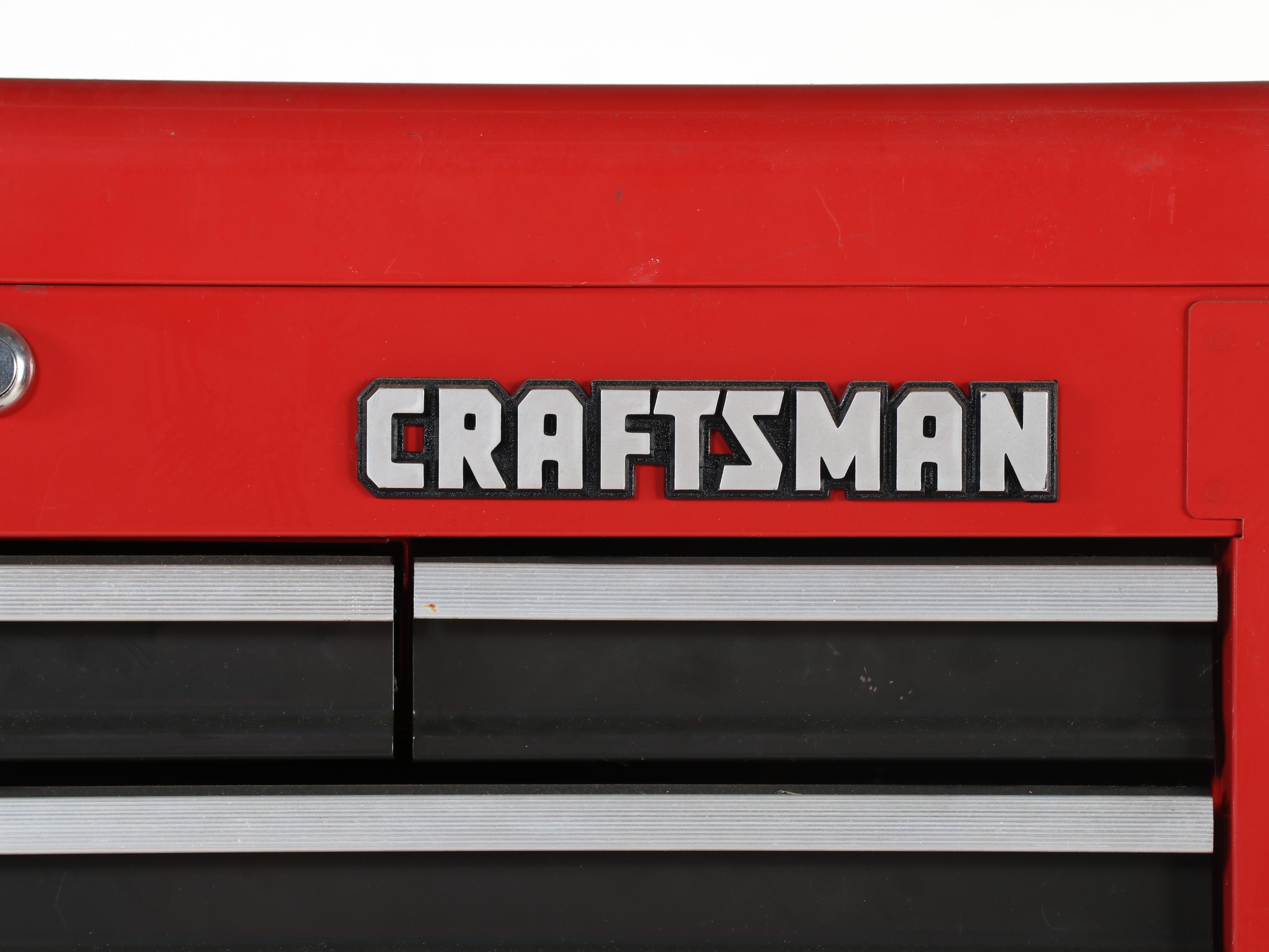 Craftsman Red Enamel Stacking Tool Cabinet on Casters