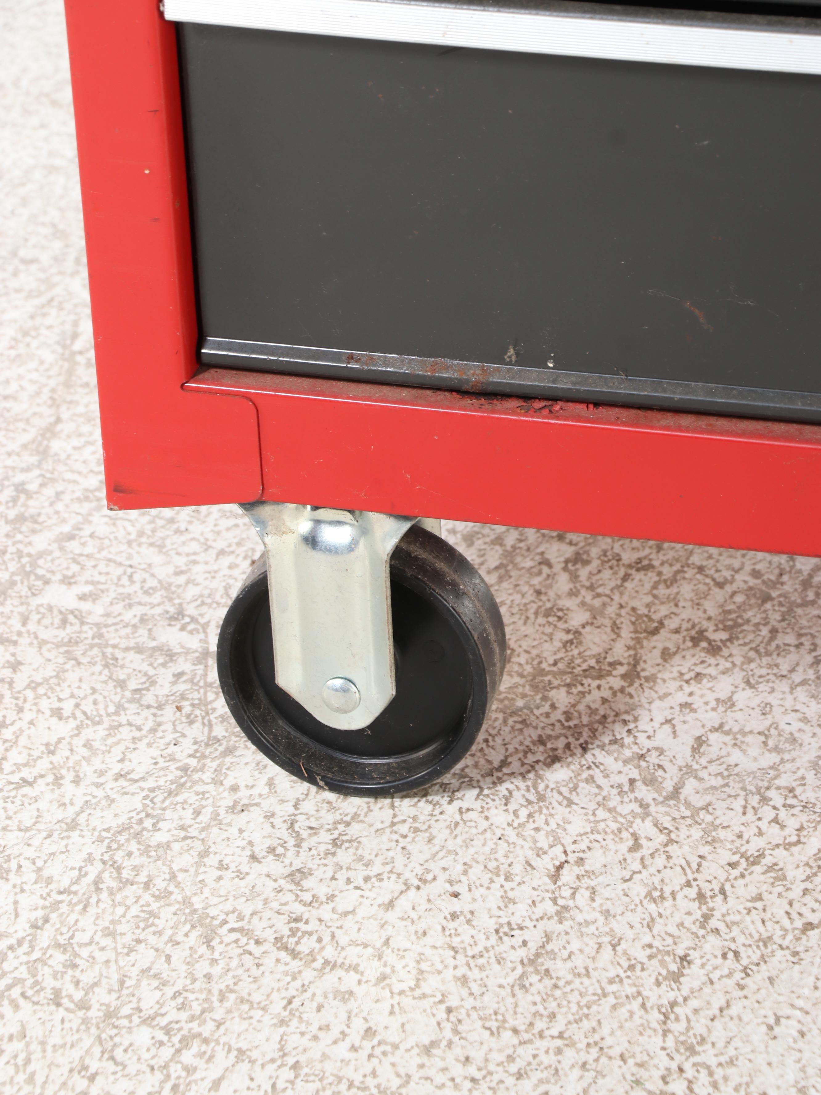 Craftsman Red Enamel Stacking Tool Cabinet on Casters