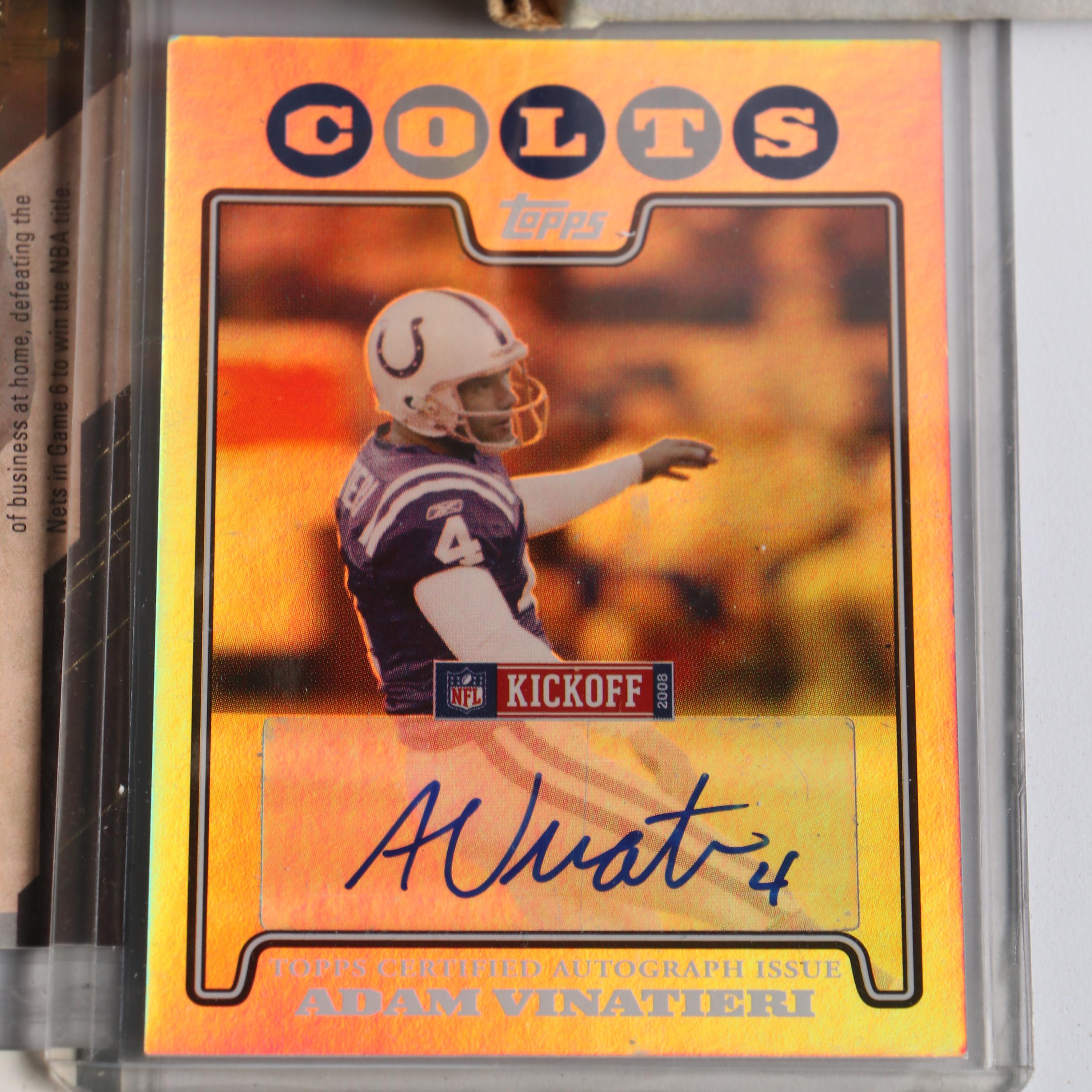 Topps with Other Sports Cards Featuring Adam Vinatieri Signed and More