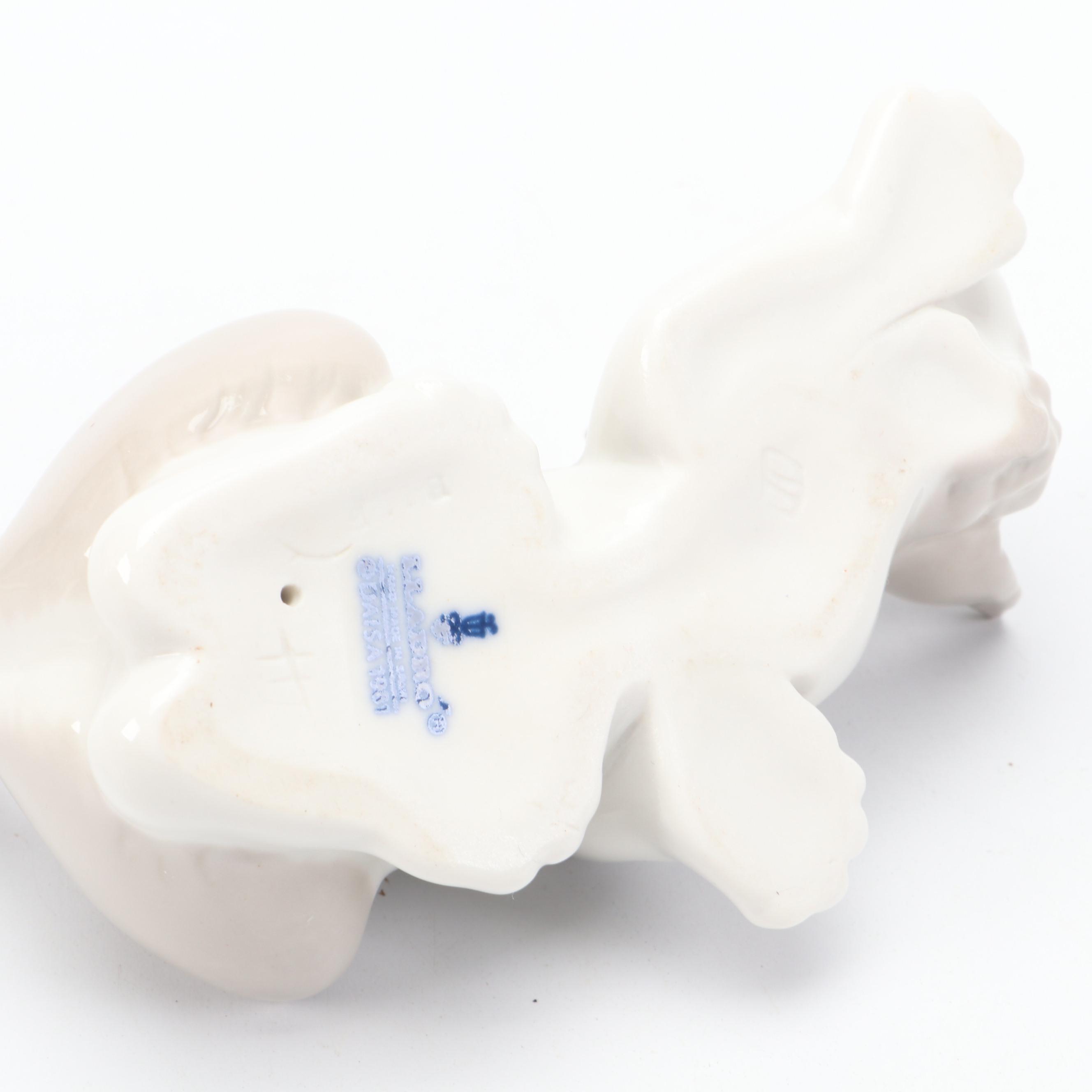 Lladró "Surprised Cat" and Other Porcelain Cat Figurines