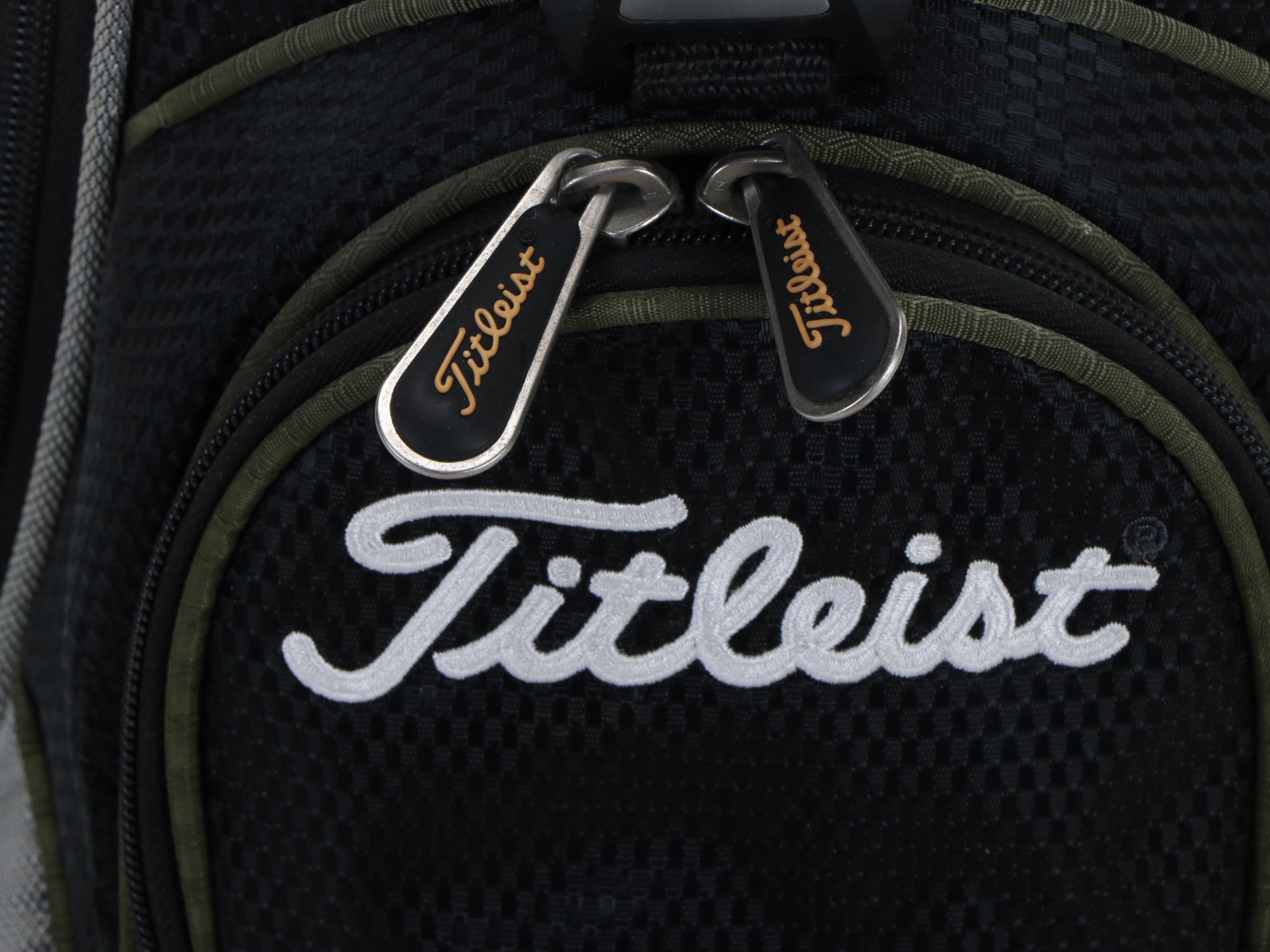 Titleist Golf Bag with Irons, 7 Wood, Golf Balls, Tees and More