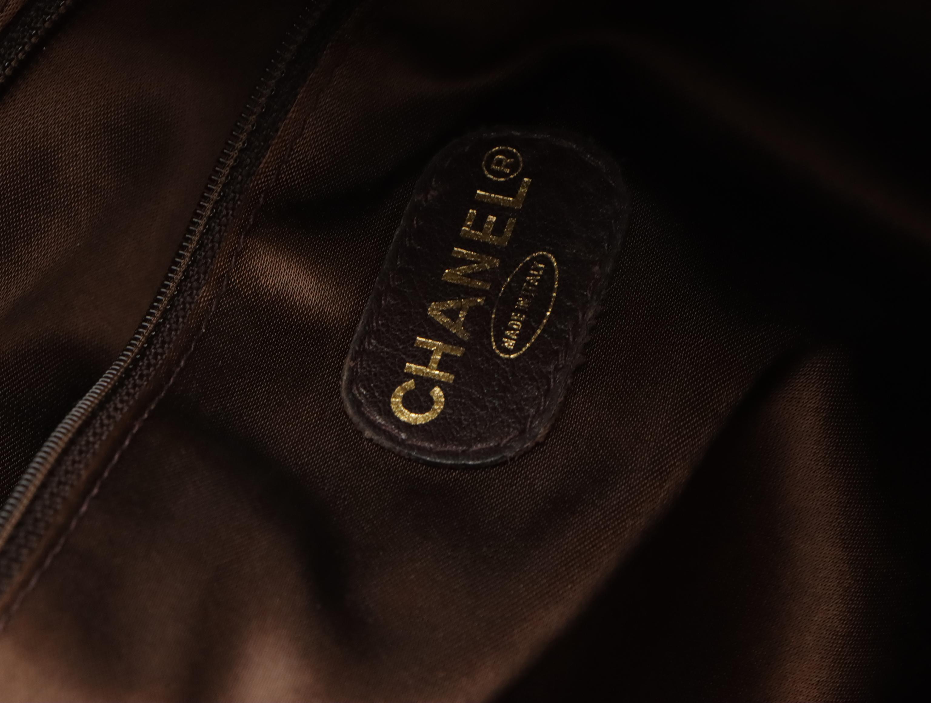 Chanel Brown Suede Tote with Interwoven Chain and Leather Strap