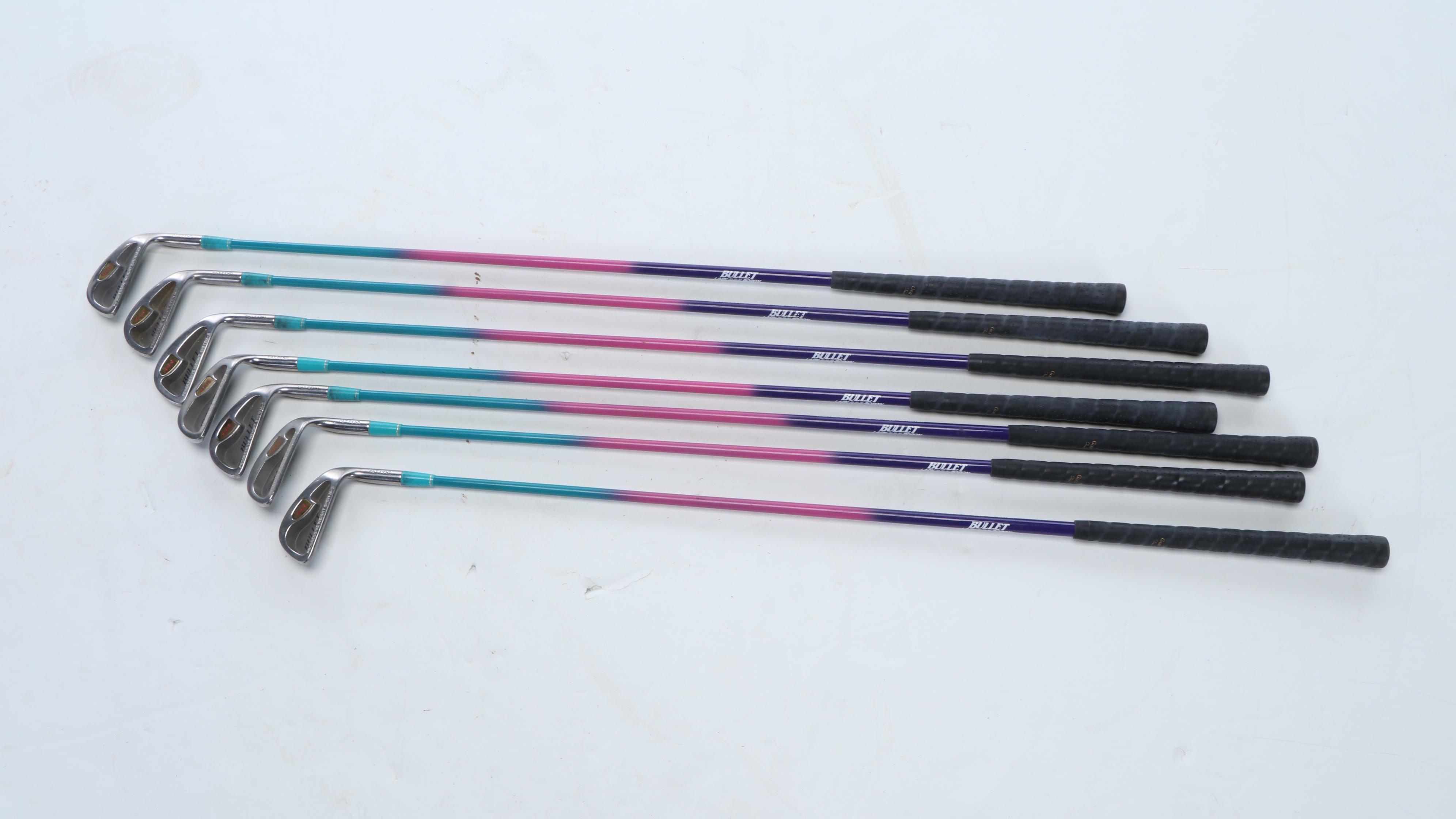 Bullet, Ping and More Ladies Golf Clubs, Irons and Golf Bag, Gloves