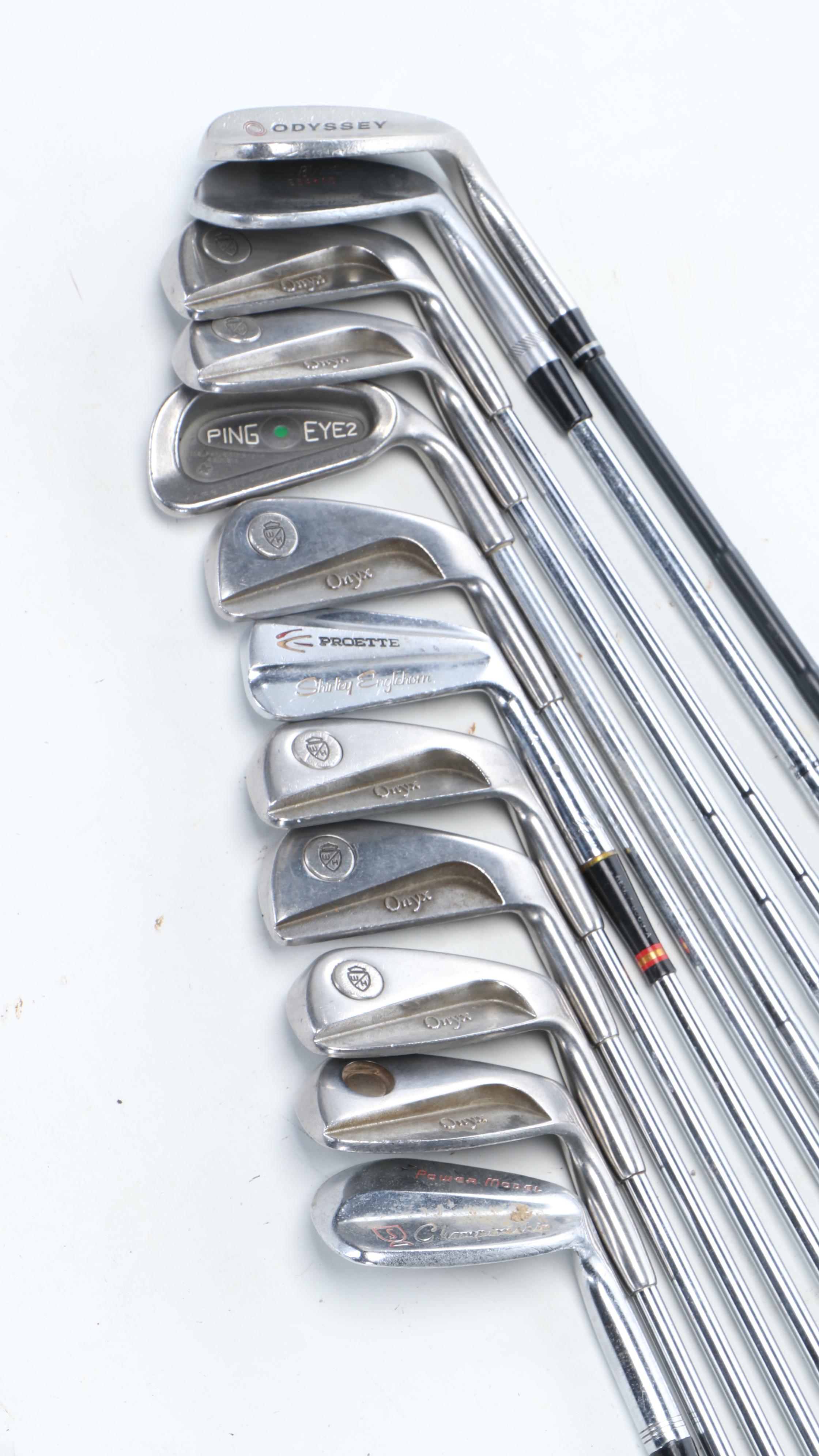 Bullet, Ping and More Ladies Golf Clubs, Irons and Golf Bag, Gloves