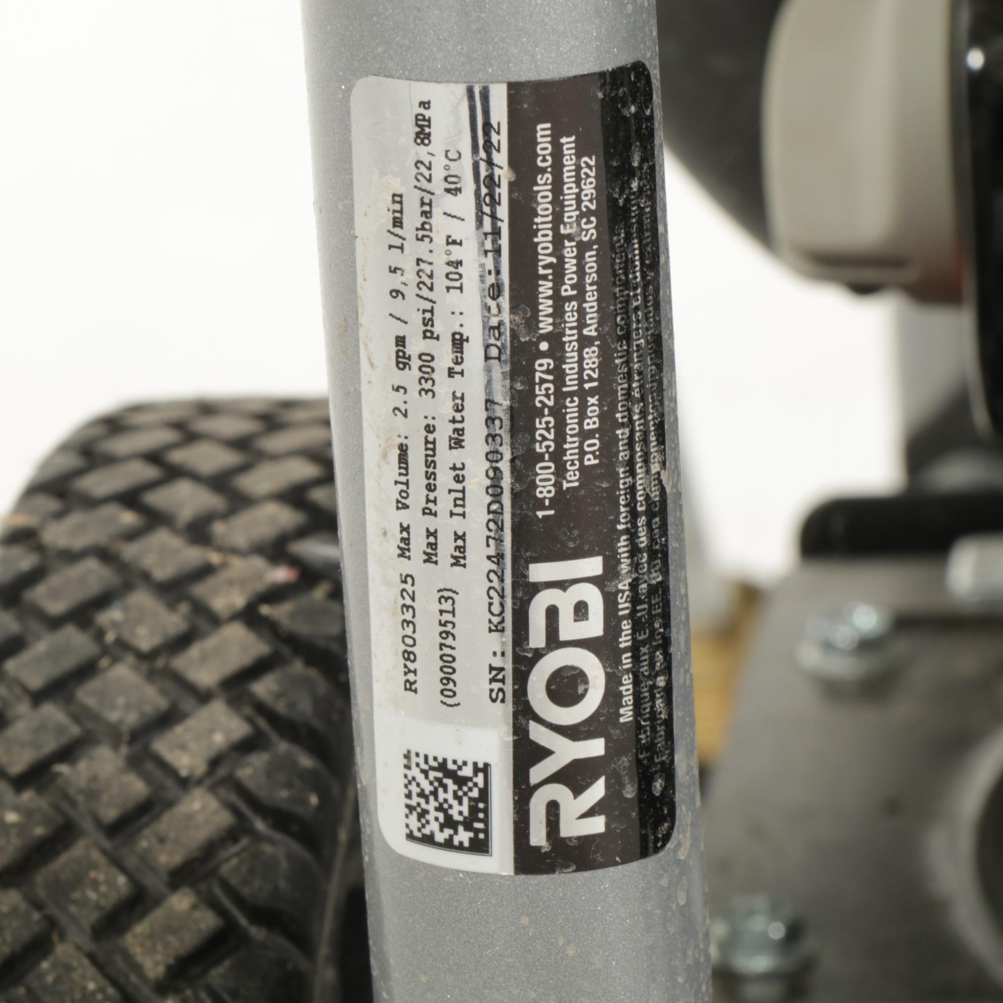 Ryobi 3300 PSI Gasoline Powered Pressure Washer, 2022