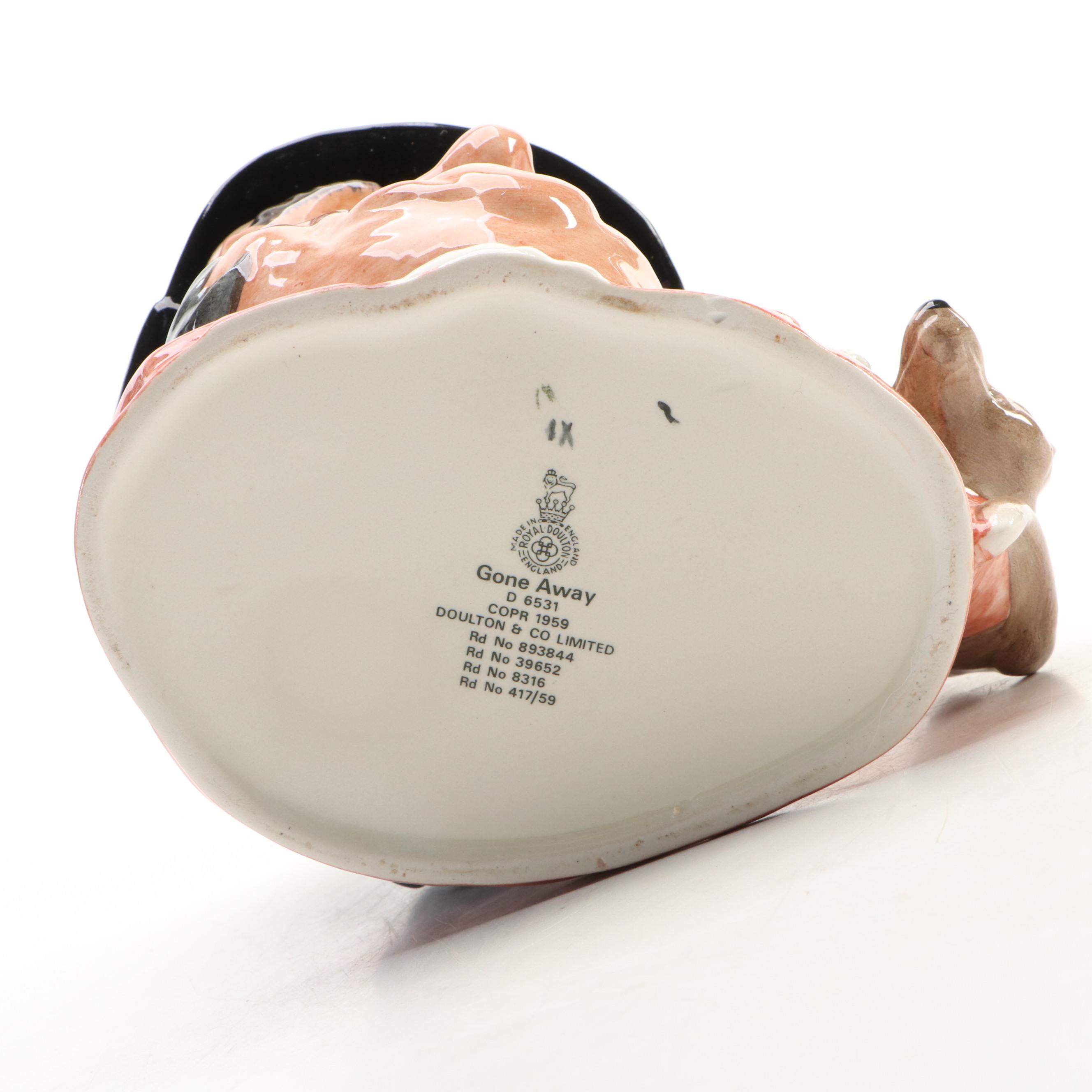 Royal Doulton "The Lawyer," "The Gardener," and "Gone Away" Character Jugs