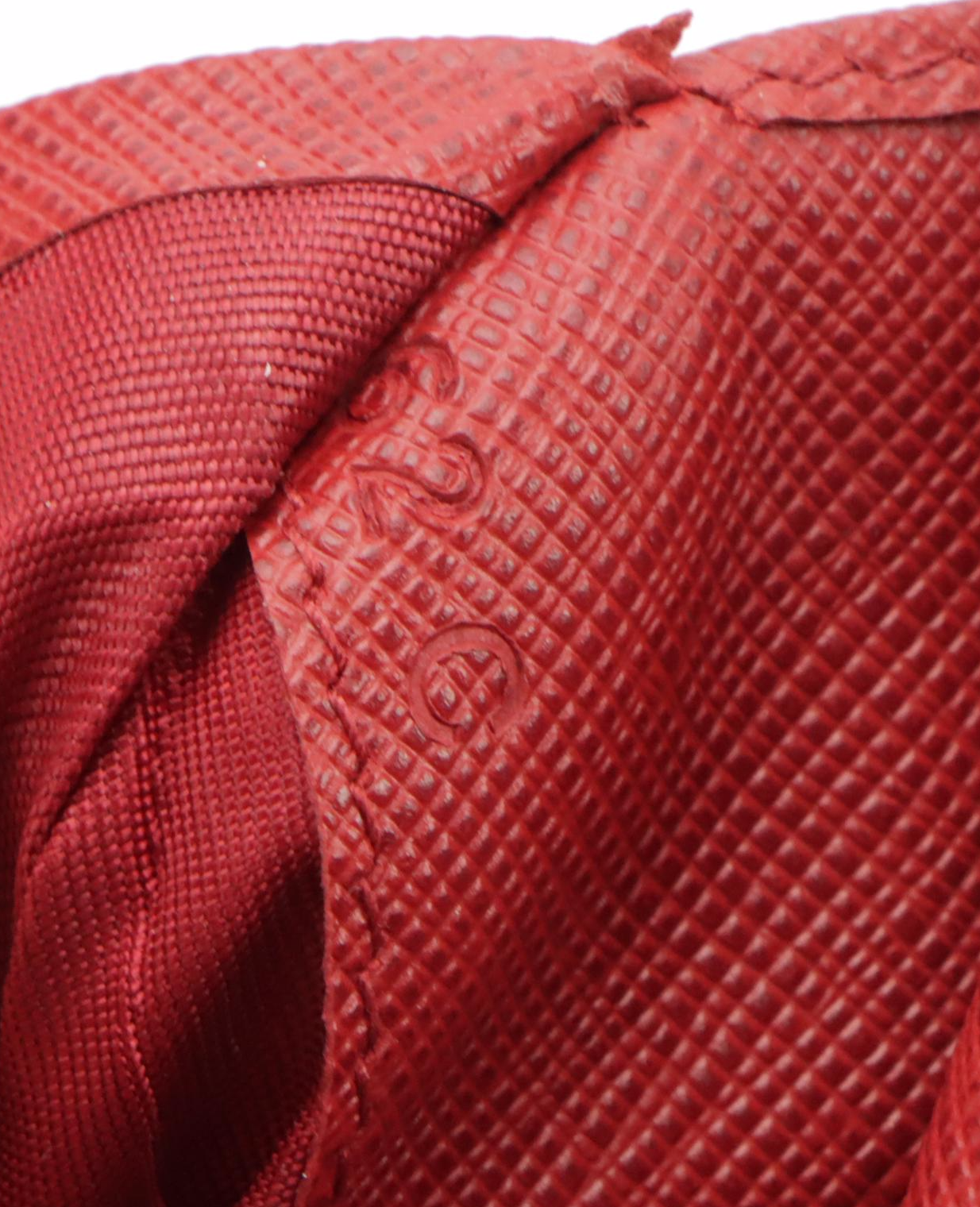 Prada Compact Zip Wallet in Red Saffiano Leather