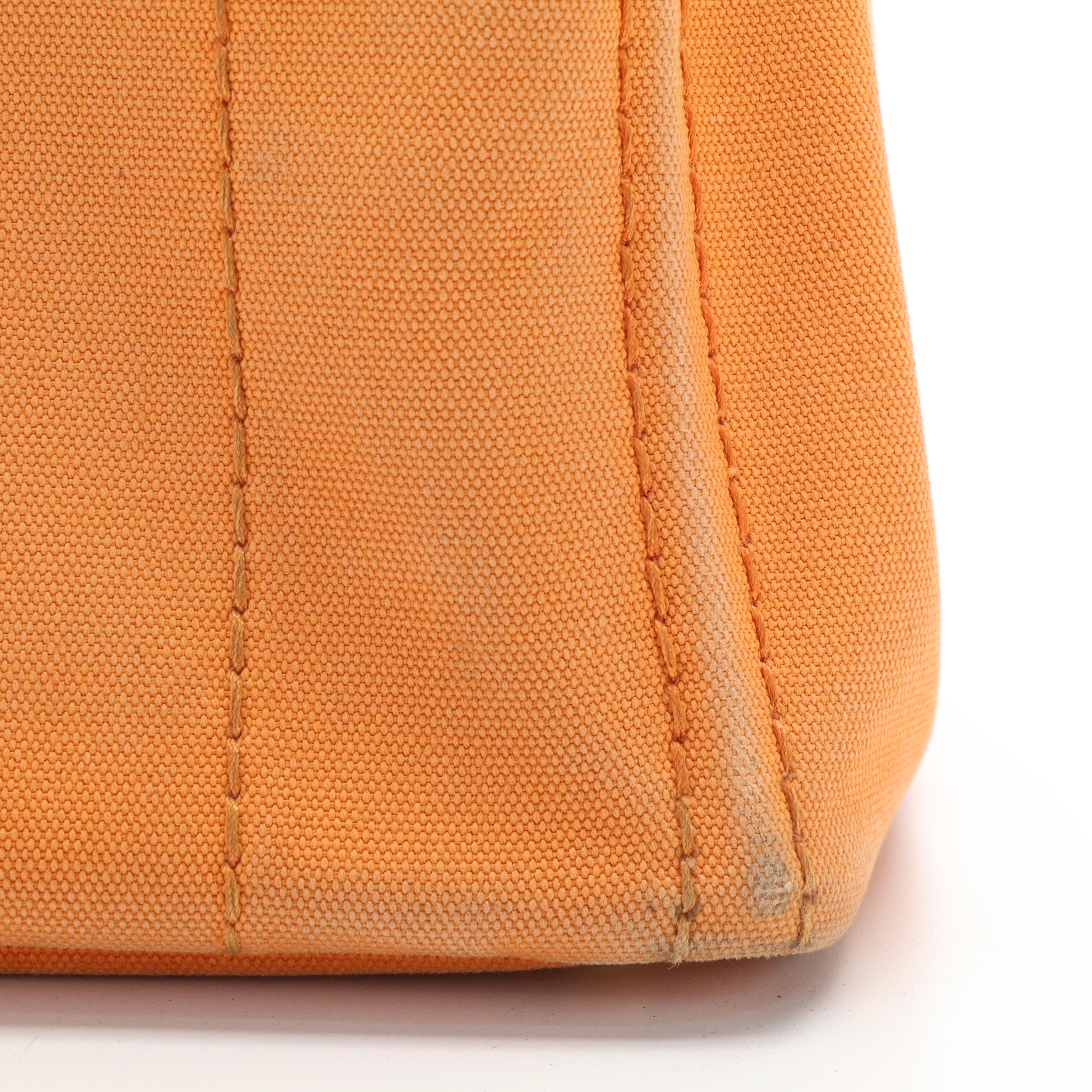 Prada Canapa Tote Bag in Orange Papaya Canvas