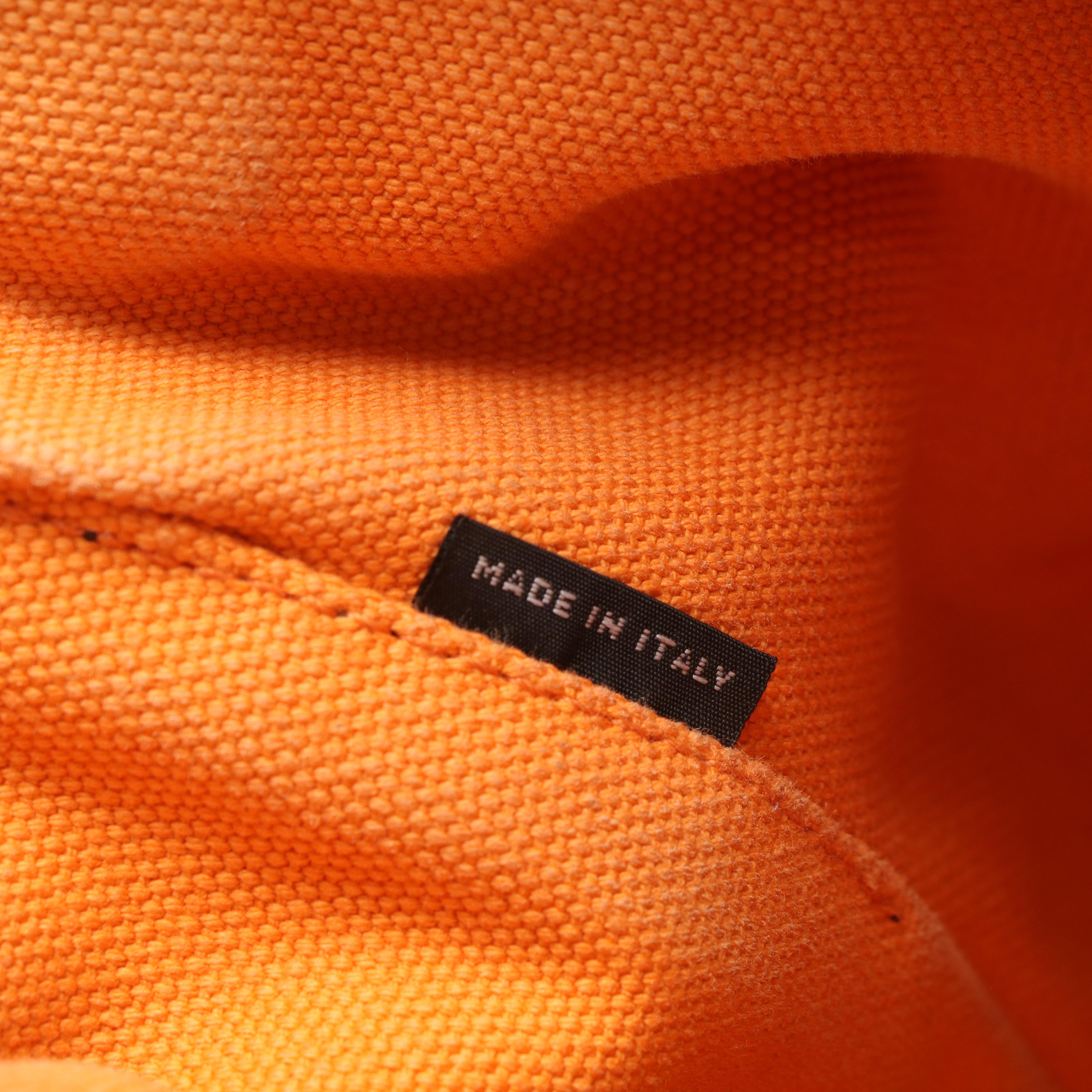 Prada Canapa Tote Bag in Orange Papaya Canvas