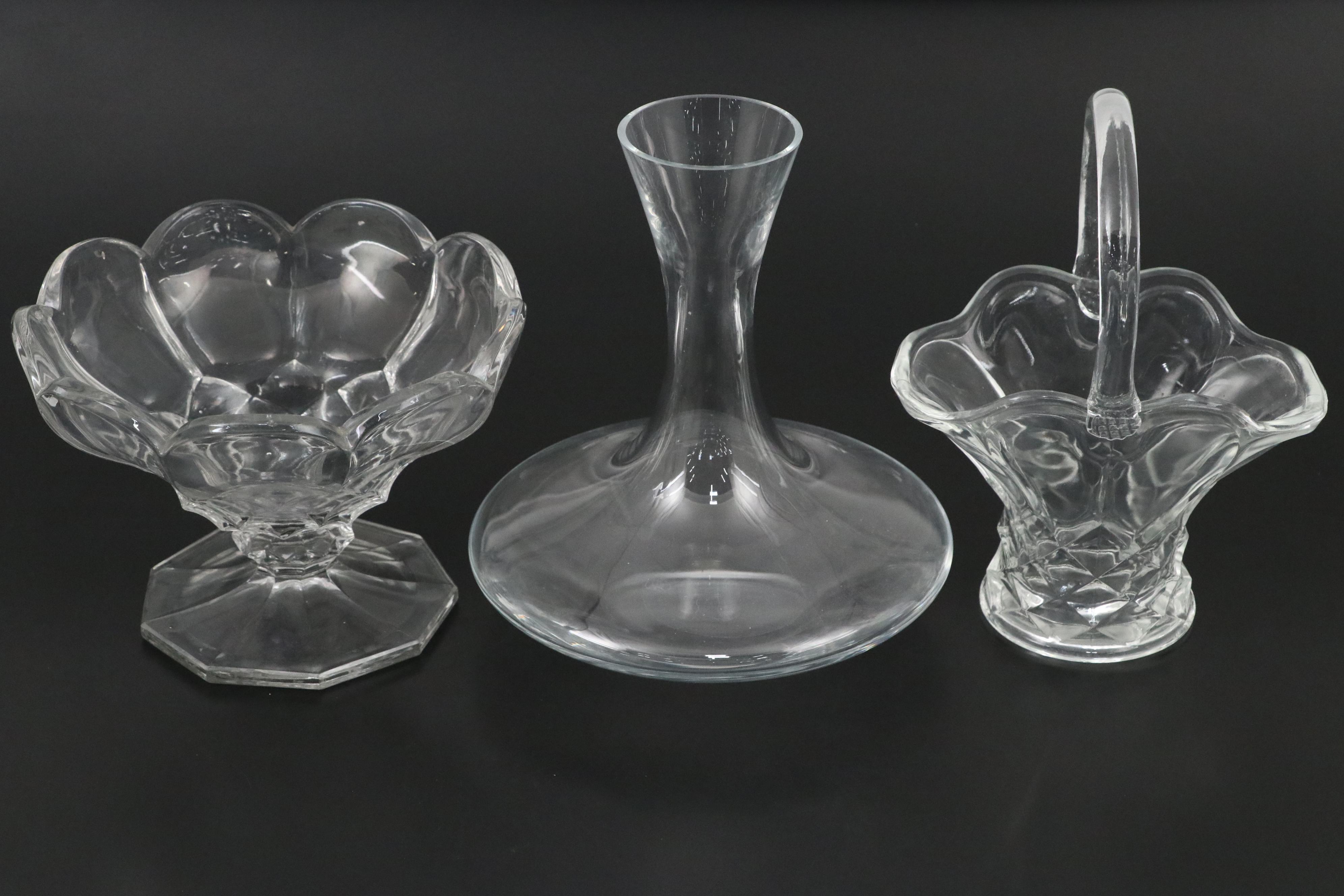 Hand-Painted Glass Bowl with Floral Motif Bowl and More