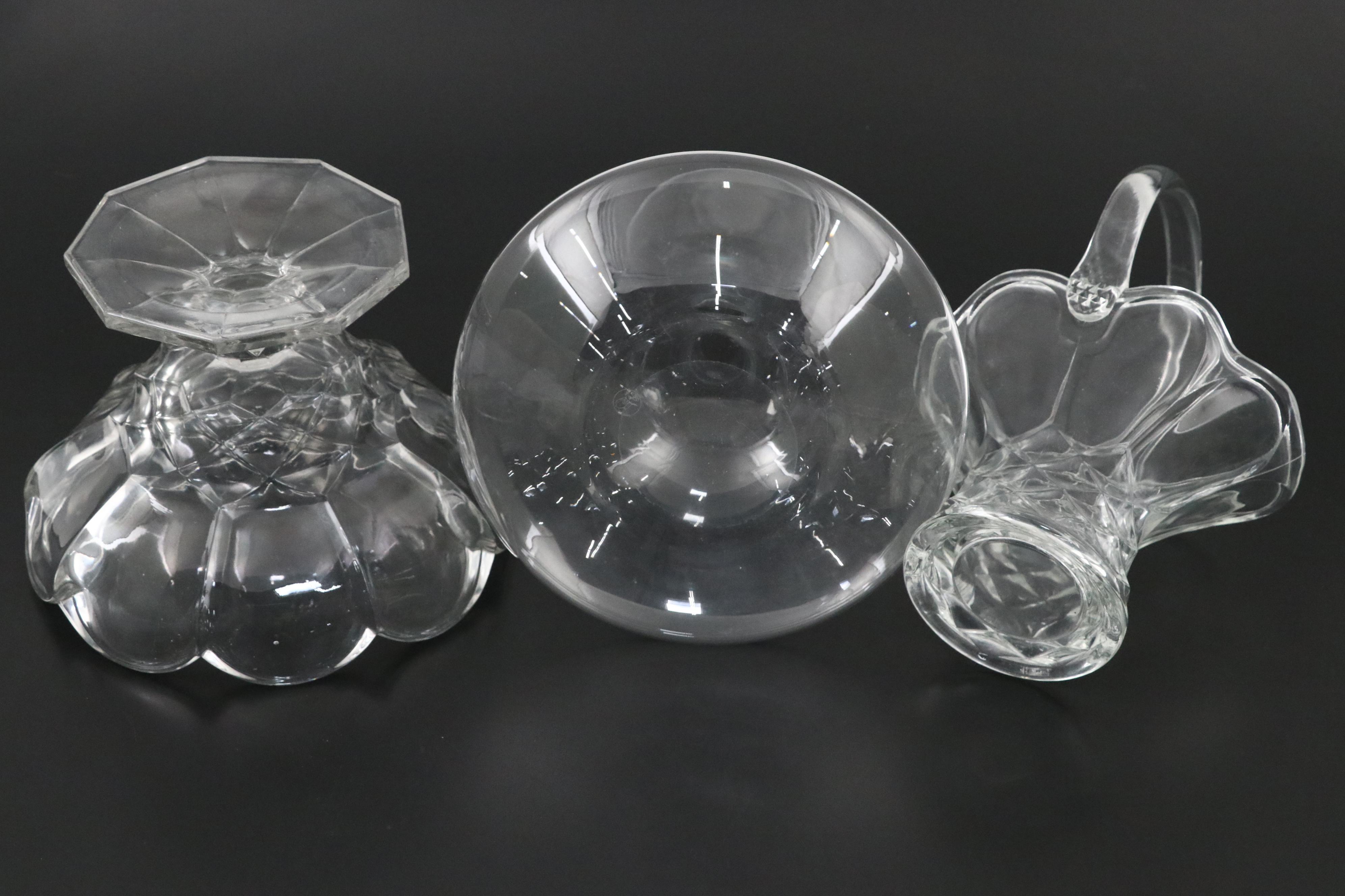 Hand-Painted Glass Bowl with Floral Motif Bowl and More