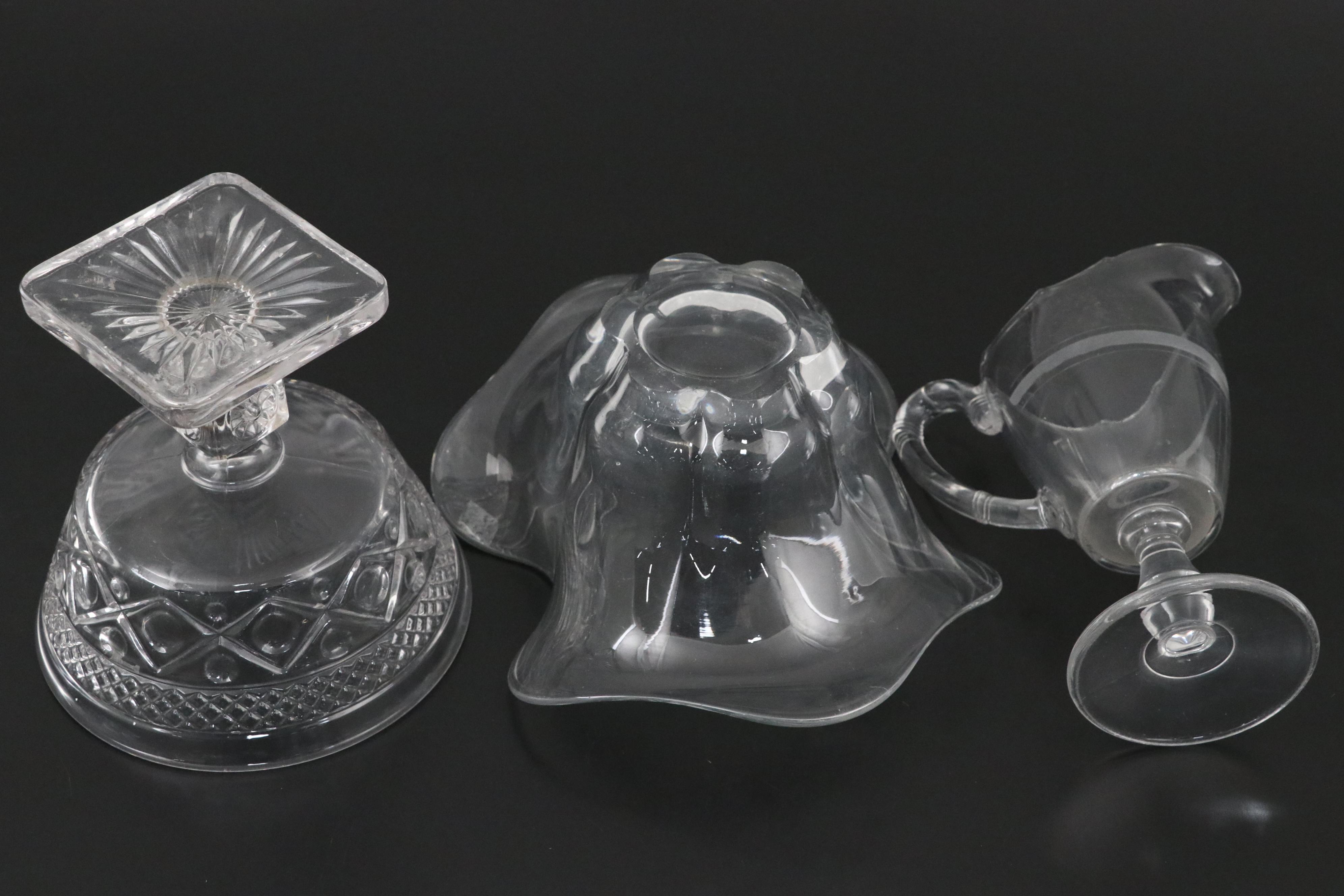 Hand-Painted Glass Bowl with Floral Motif Bowl and More