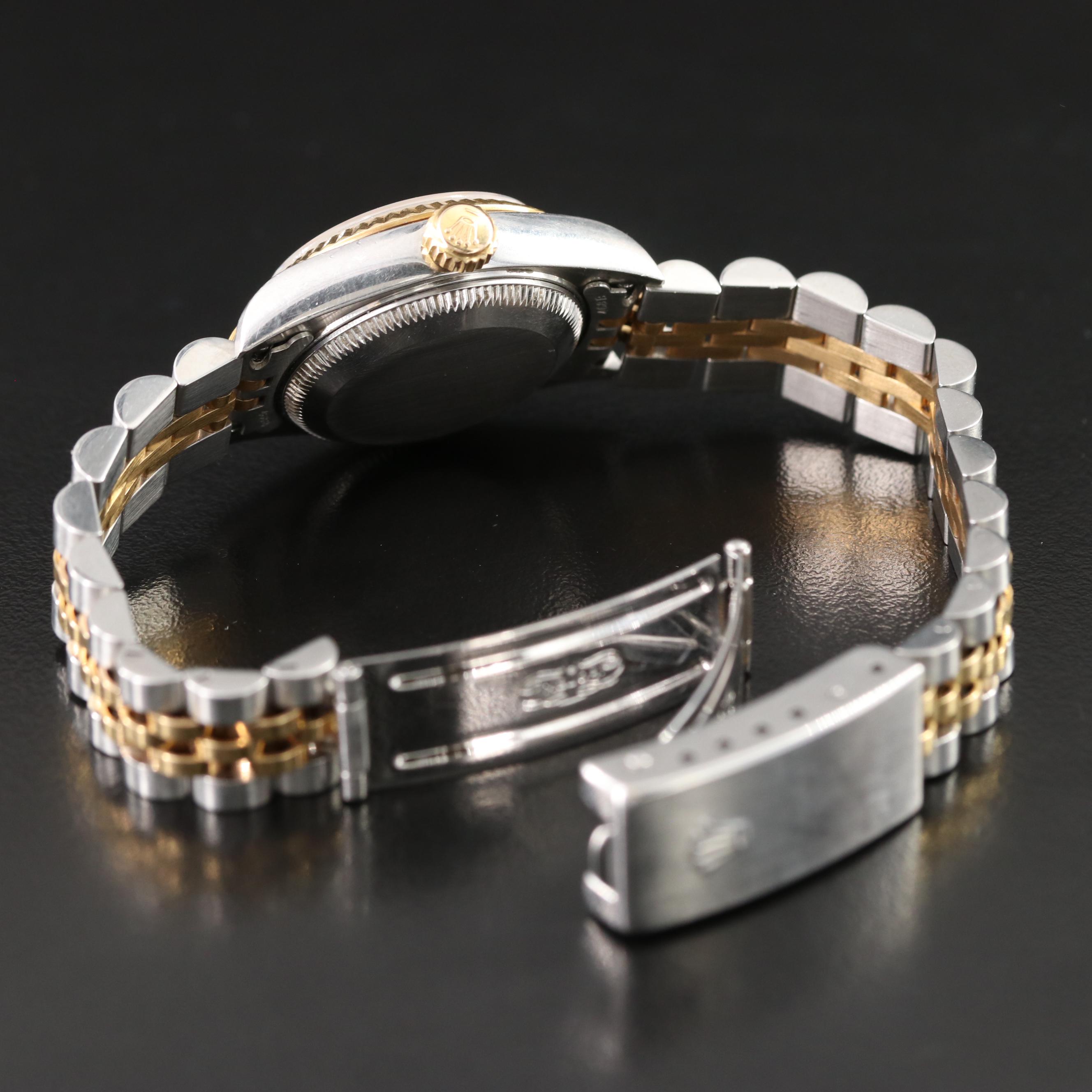 Rolex Datejust 79173 Mother-of-Pearl Dial 18K Gold Steel Automatic Watch