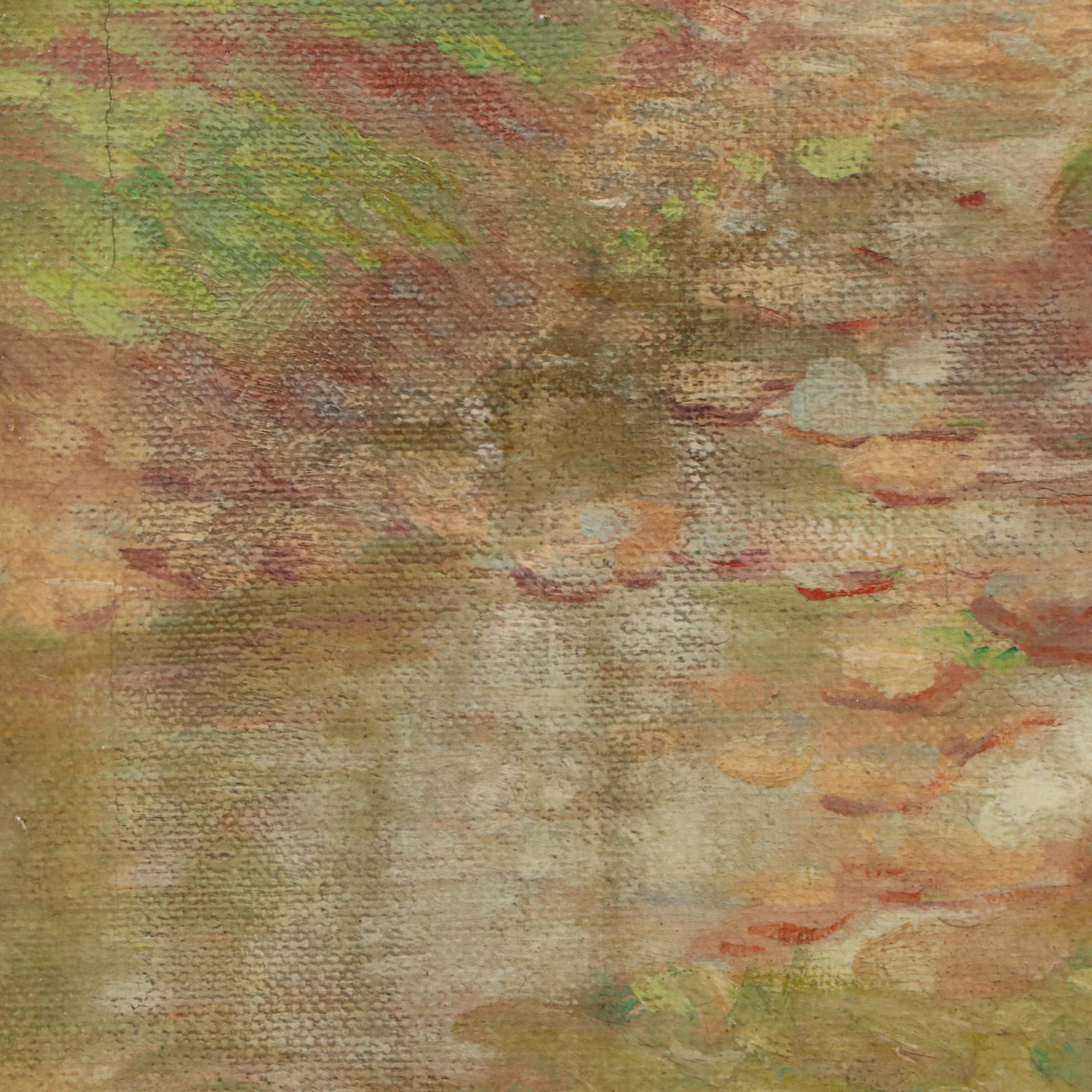 Leon Lippert Landscape Oil Painting, 1903